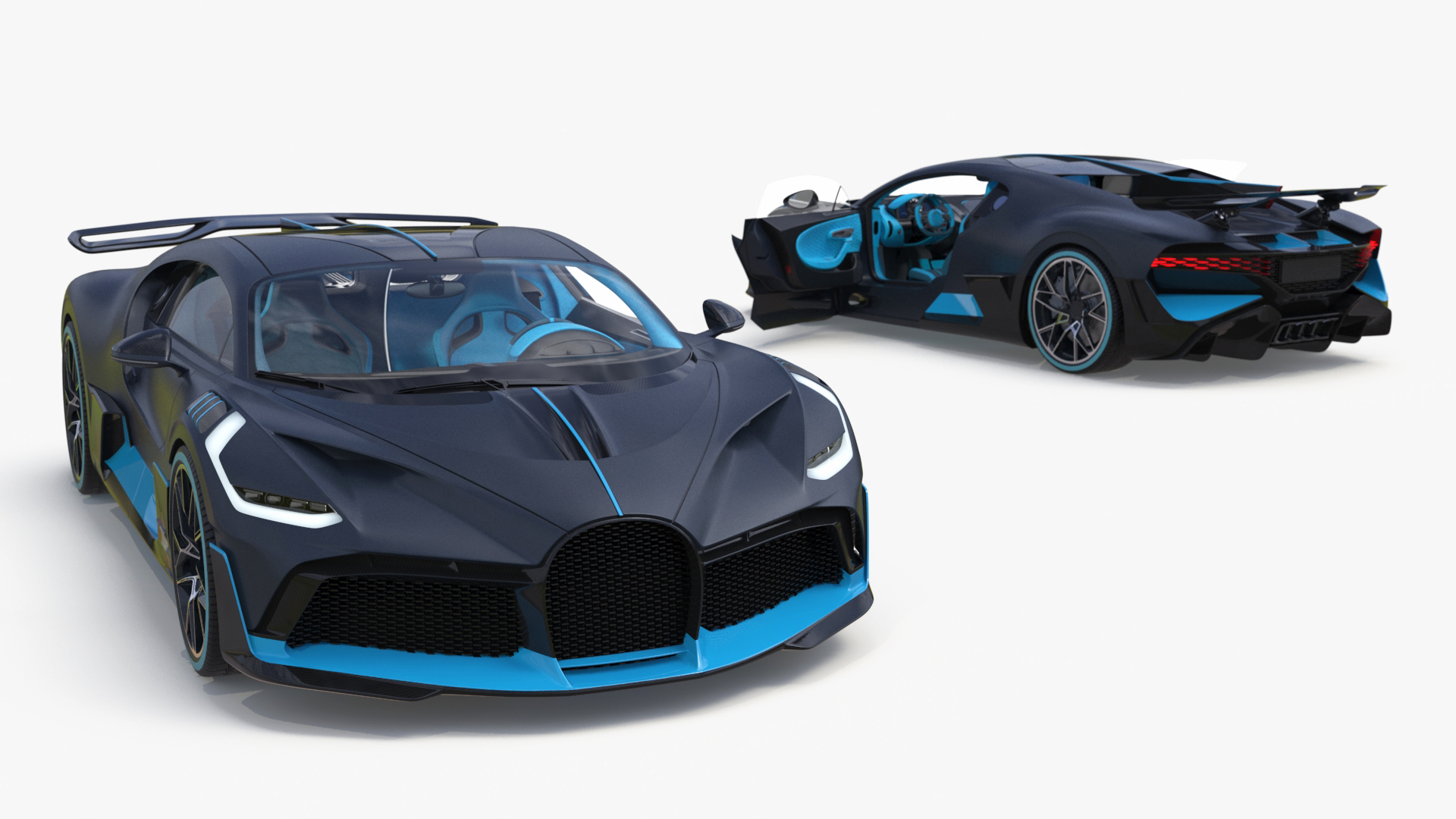 3D Luxury Car Grey Simplified