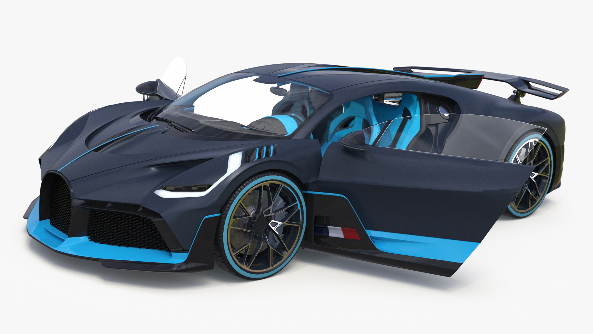 3D Luxury Car Grey Simplified