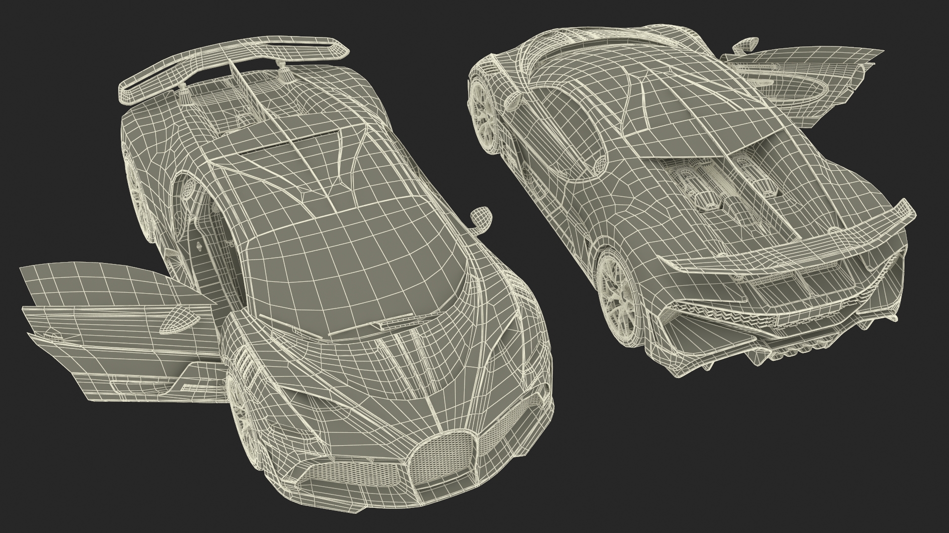 3D Luxury Car Grey Simplified