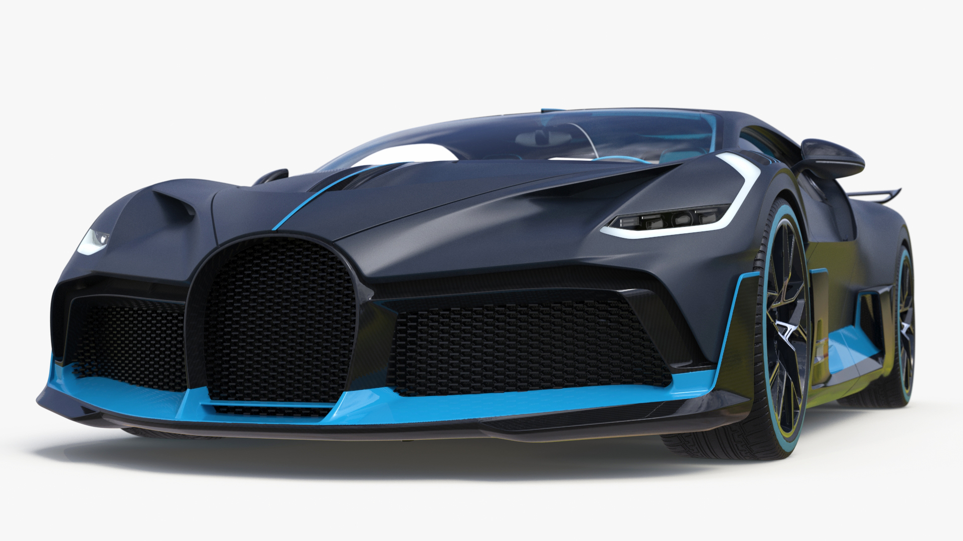3D Luxury Car Grey Simplified