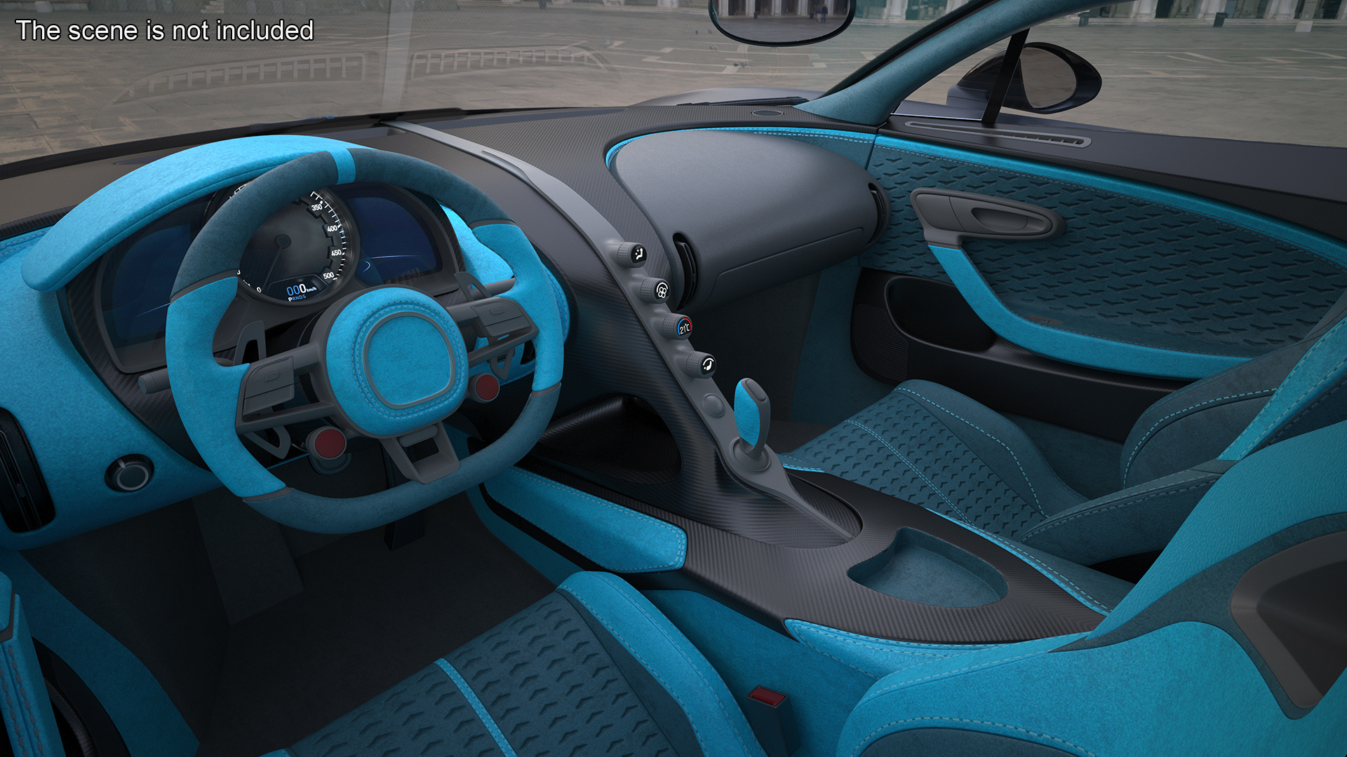 3D Luxury Car Grey Simplified