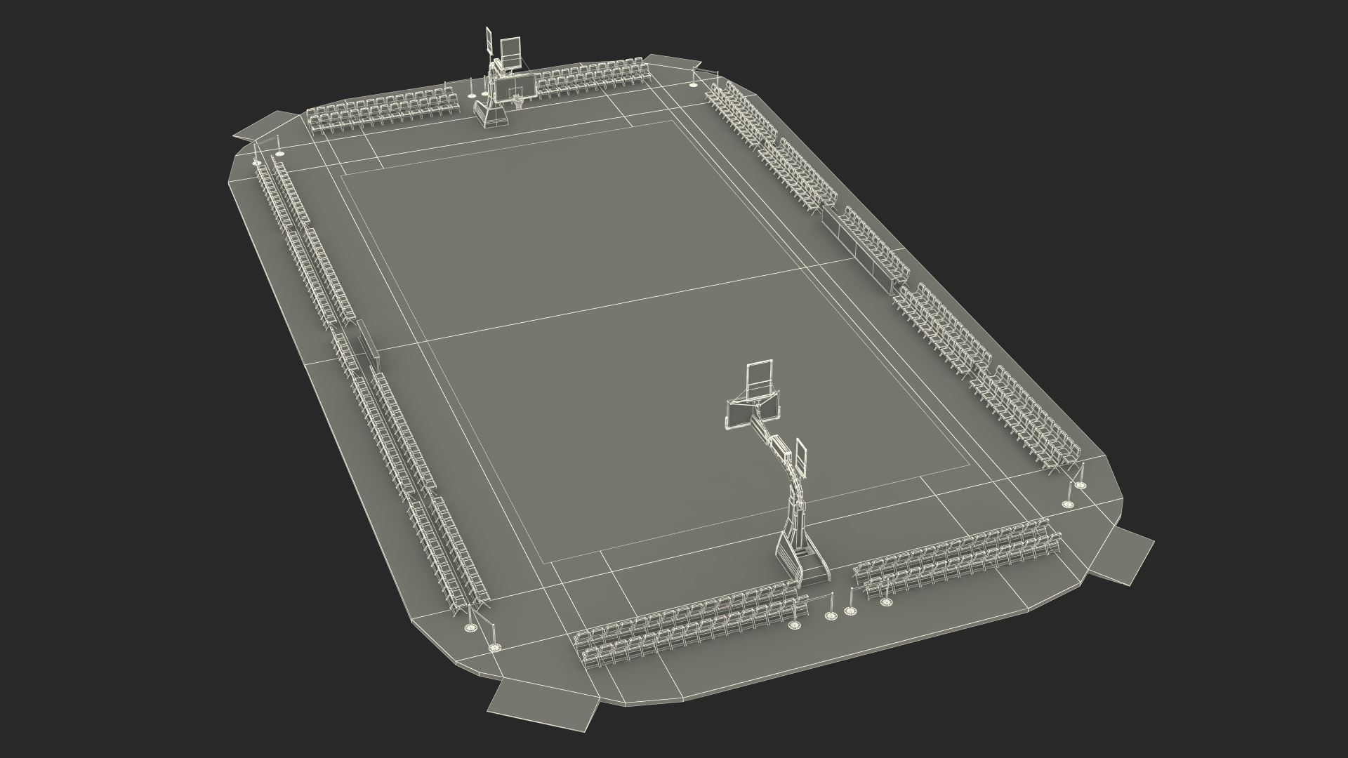 3D Basketball Court Boston Celtics
