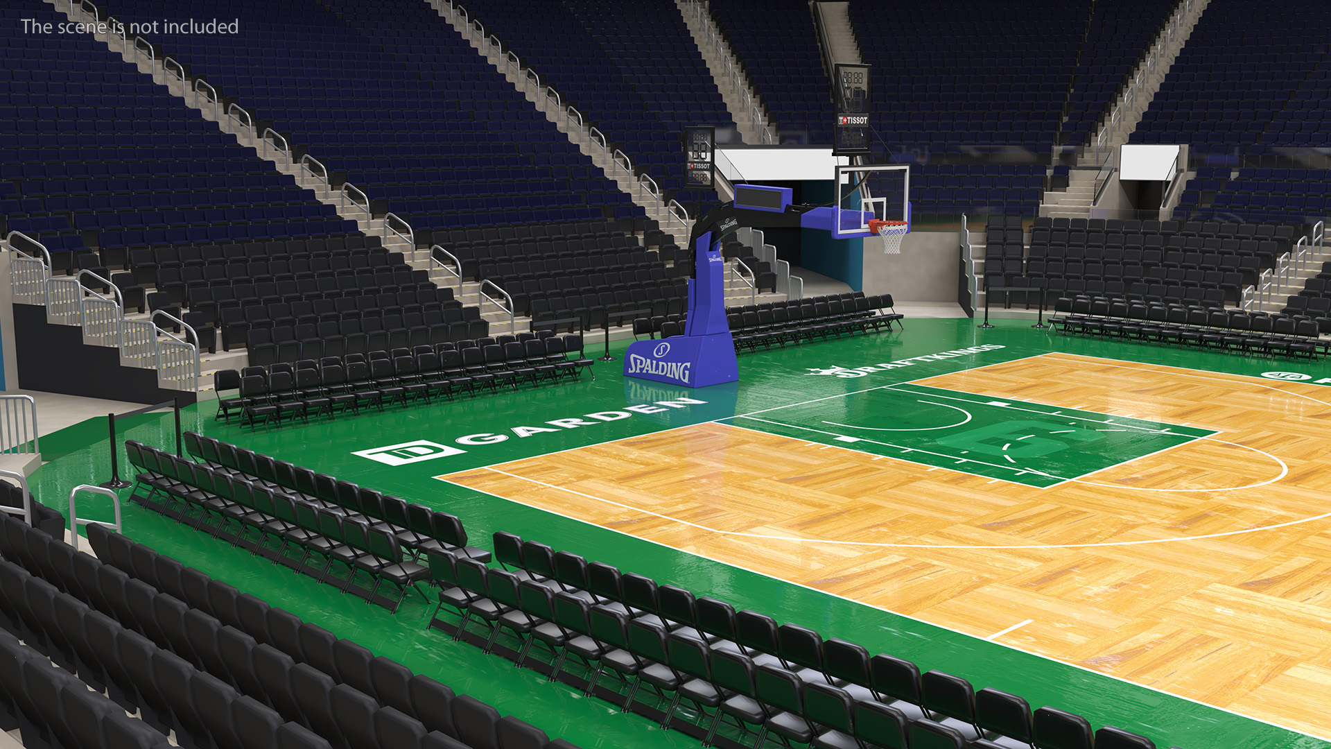 3D Basketball Court Boston Celtics