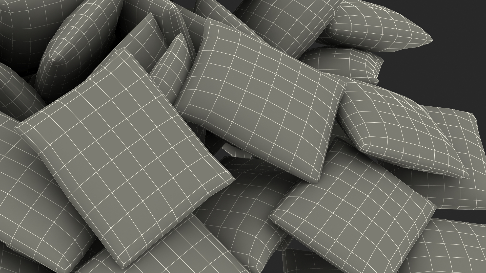 Pile of Breakfast Cereal Pads 3D model