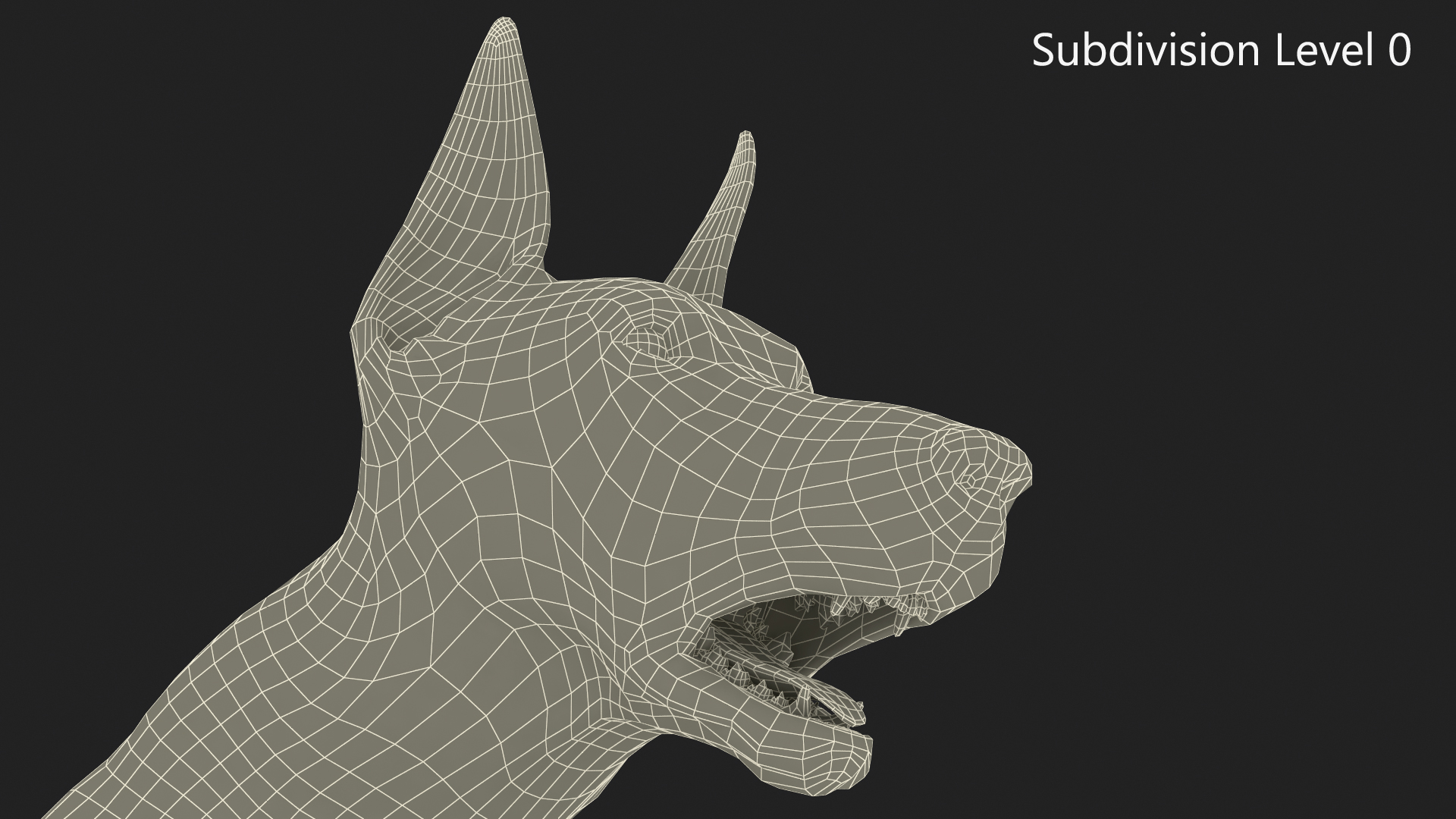 3D model Doberman Dog Brown Running Fur