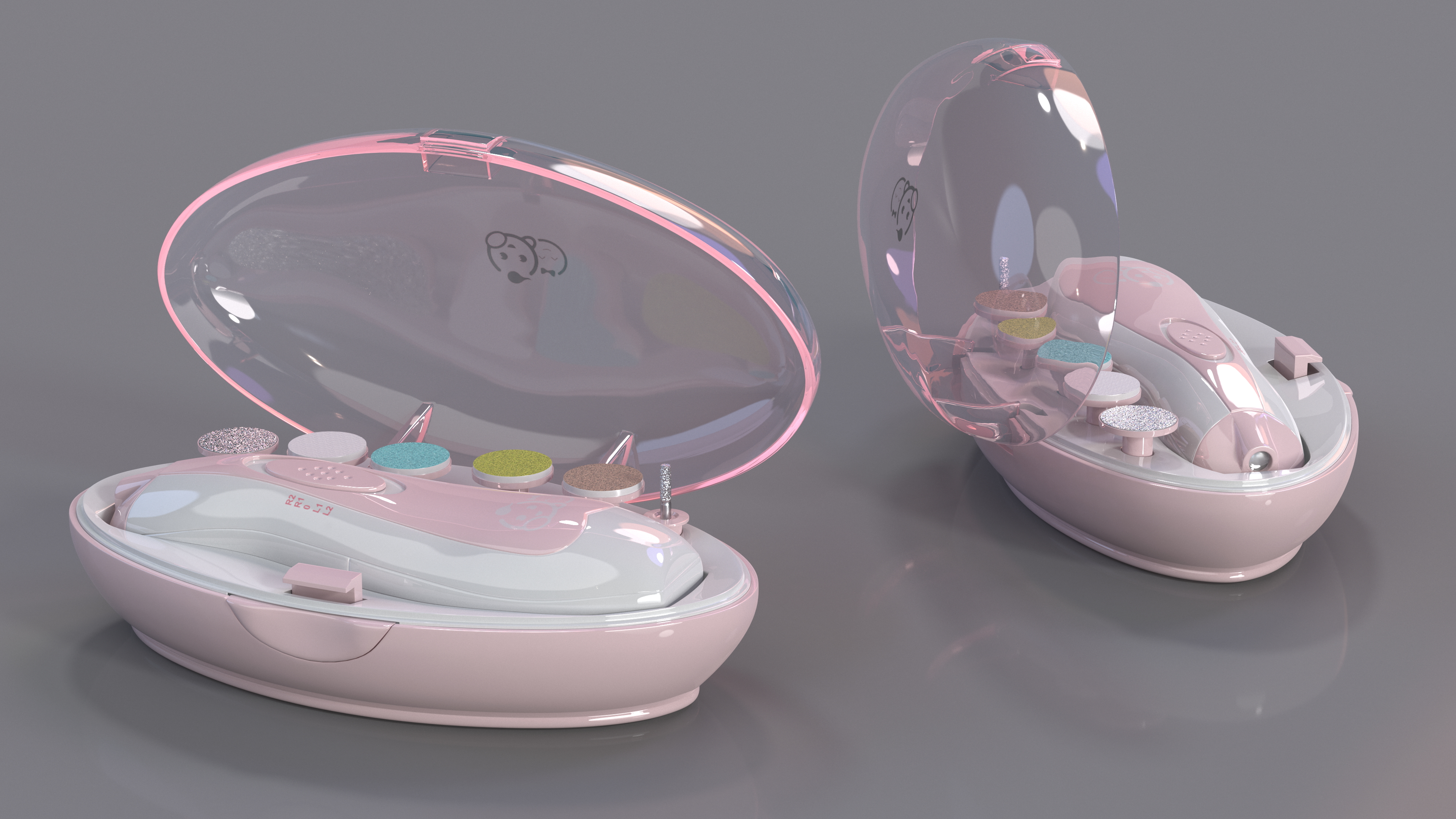 Electric Nail Trimmer Royal Angels Pink 3D model