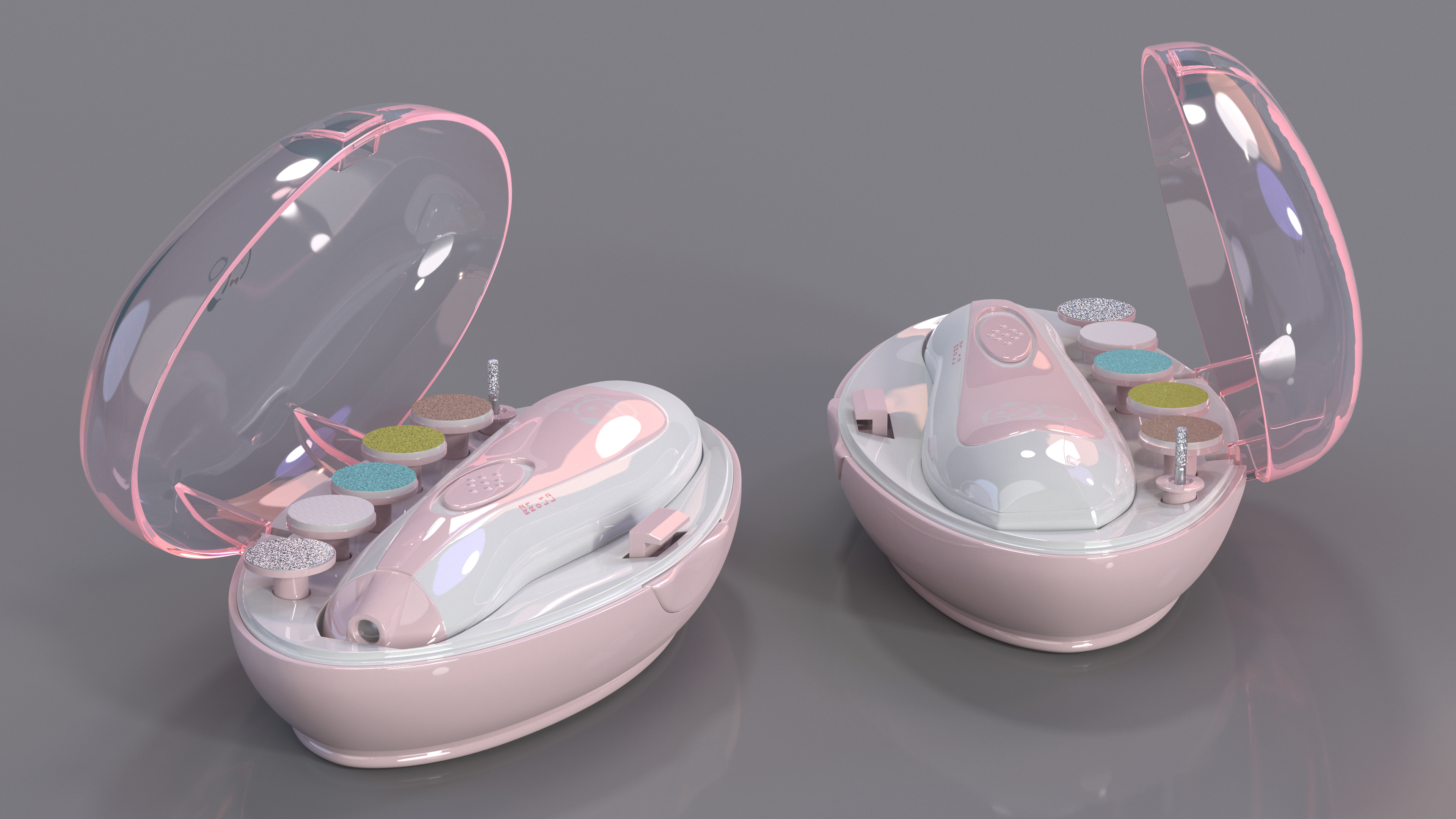 Electric Nail Trimmer Royal Angels Pink 3D model