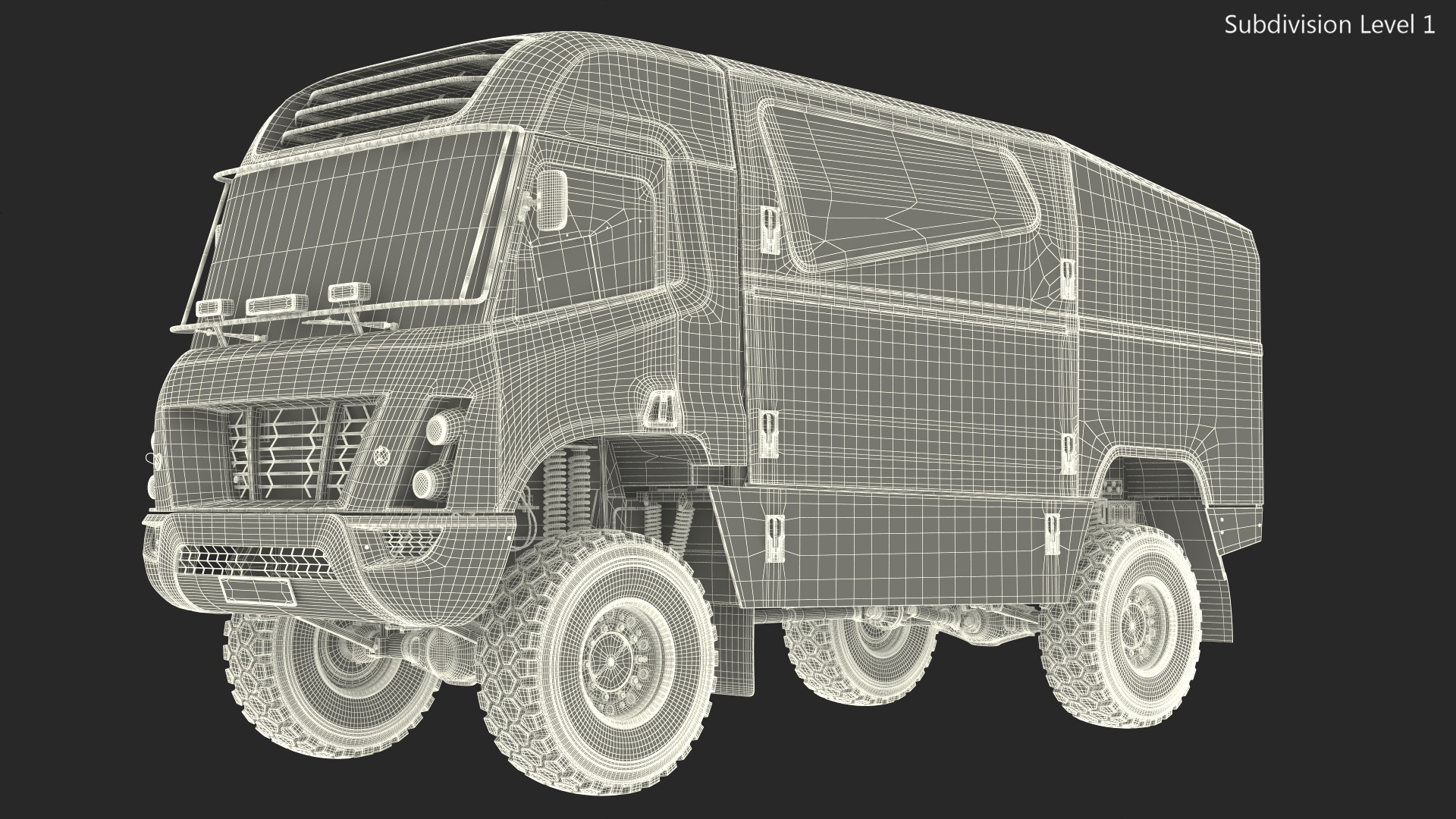 Electric Hydrogen Racing Truck Rigged 3D