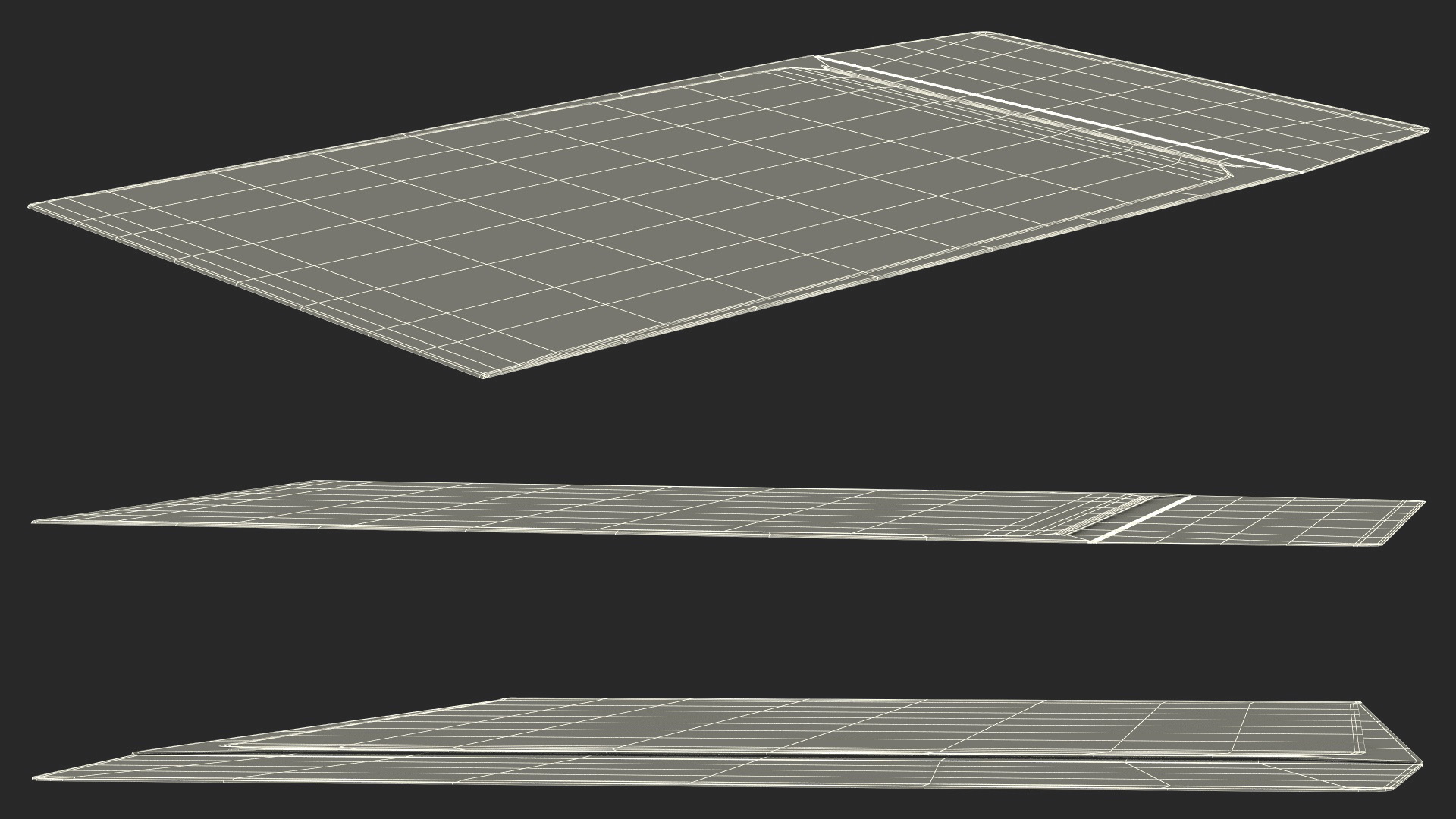 Pocket Envelope Craft Paper Rigged 3D model