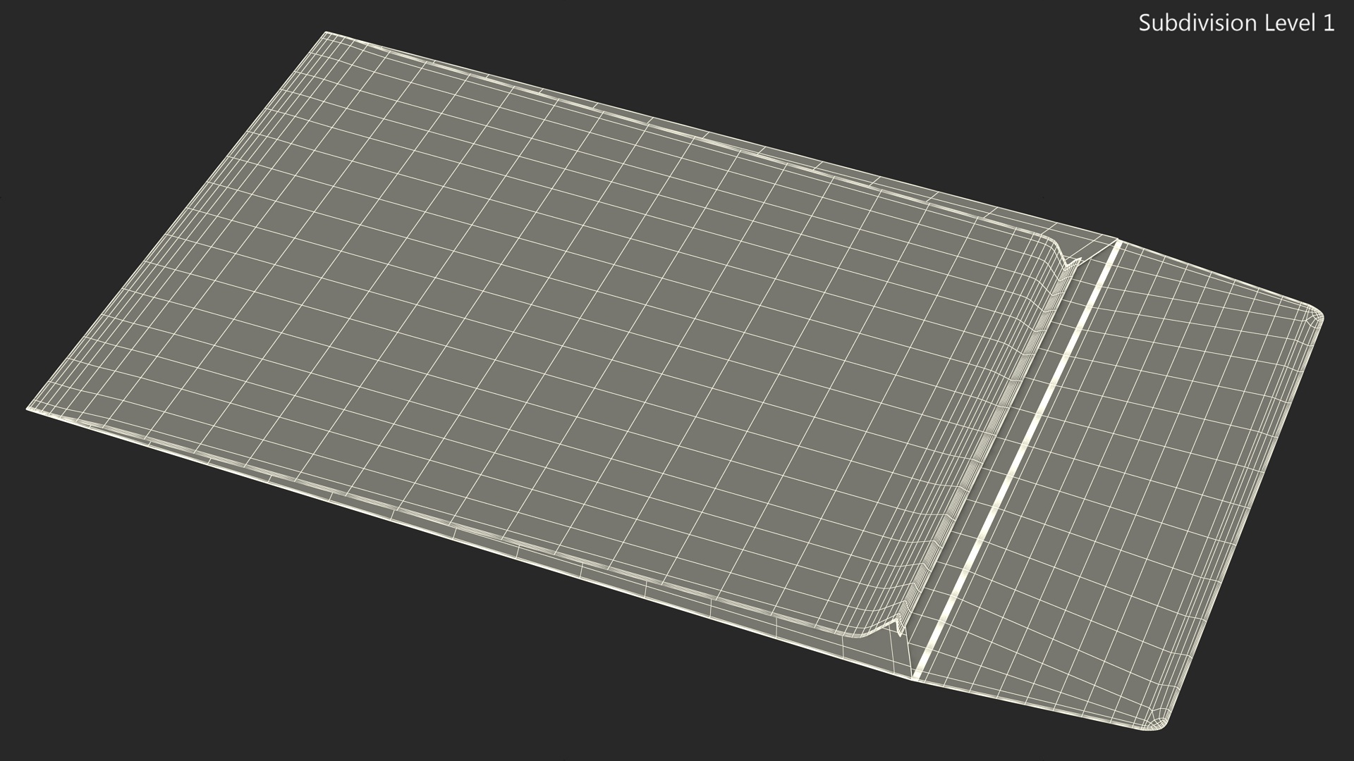 Pocket Envelope Craft Paper Rigged 3D model