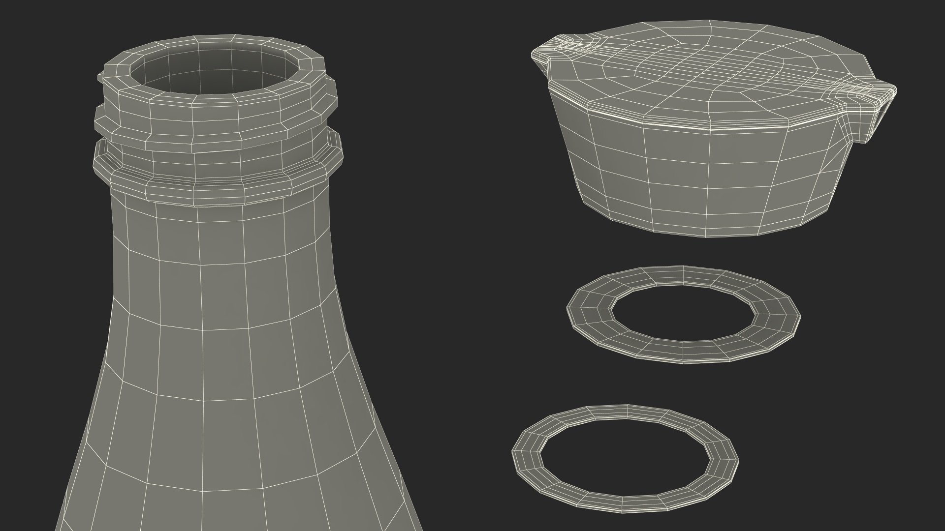 3D Soy Sauce Kikkoman Less Salt model