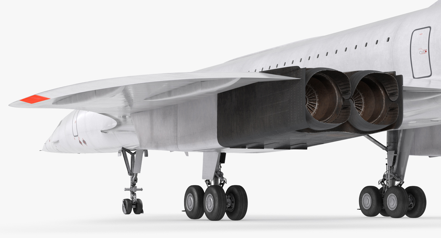3D model Concorde supersonic Passenger Jet Airliner Generic