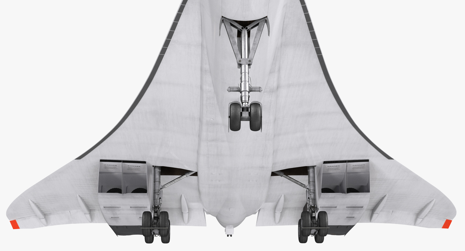 3D model Concorde supersonic Passenger Jet Airliner Generic