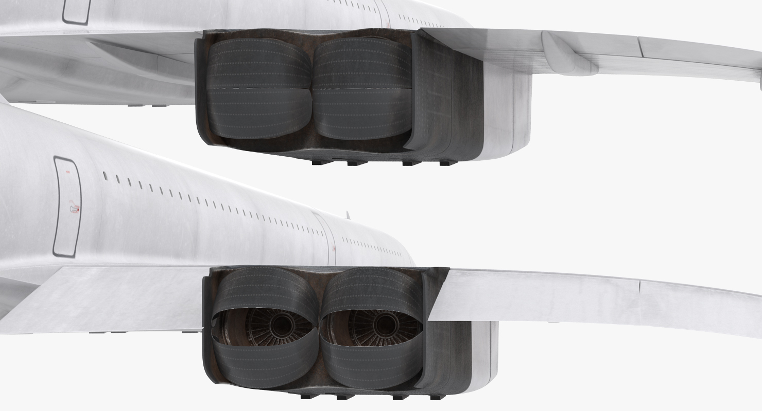 3D model Concorde supersonic Passenger Jet Airliner Generic