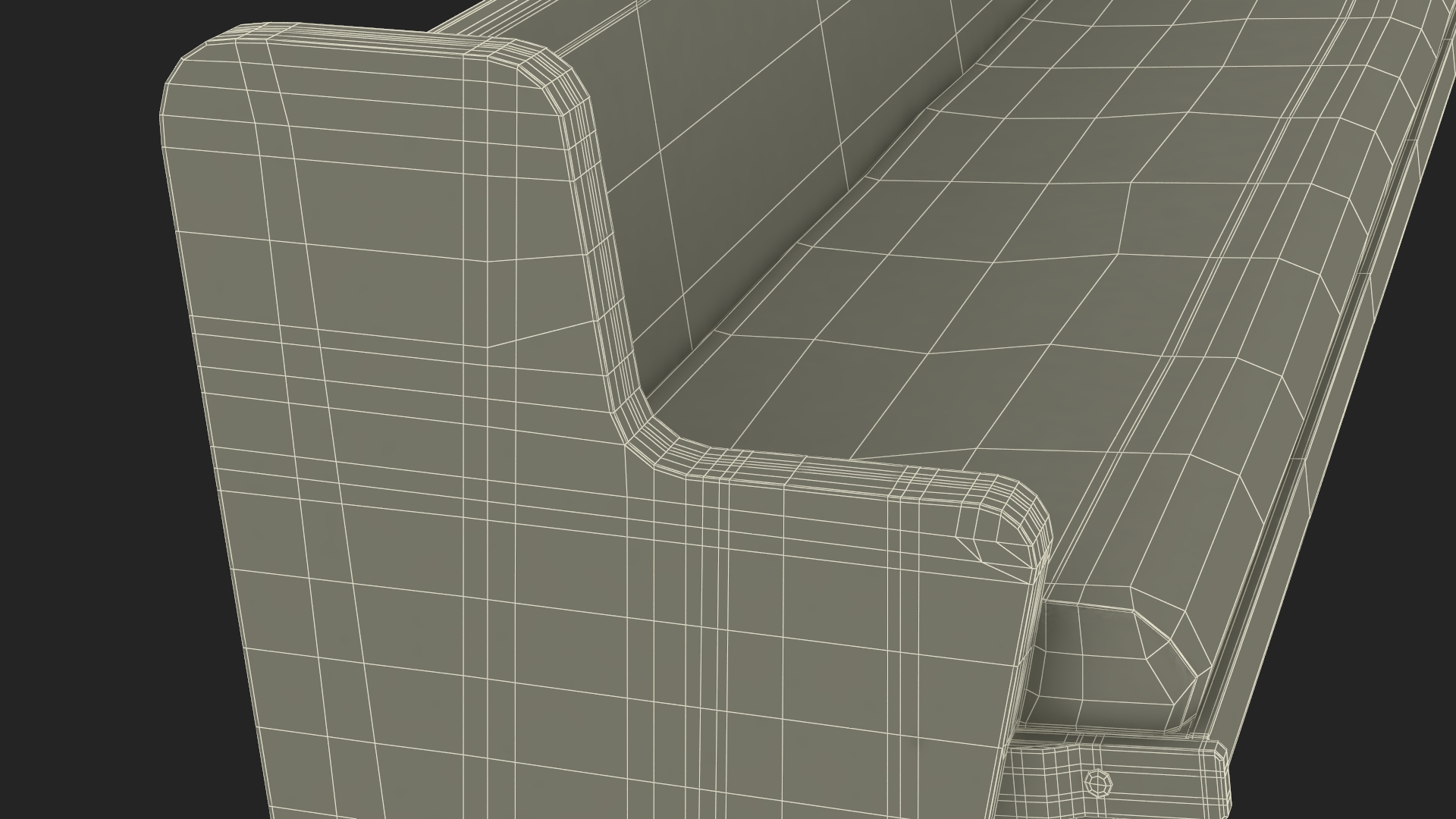 3D Upholstered Church Pew Bench Blue model