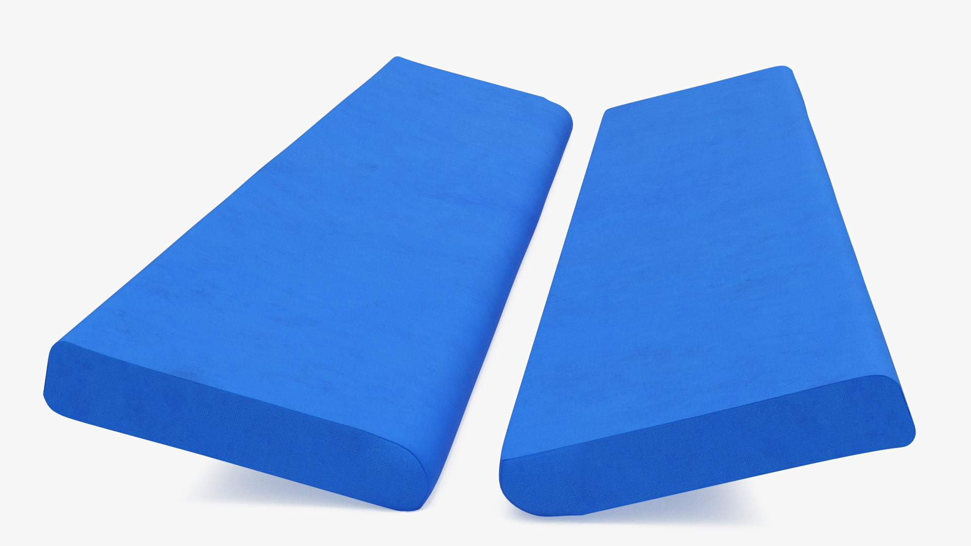 3D Upholstered Church Pew Bench Blue model