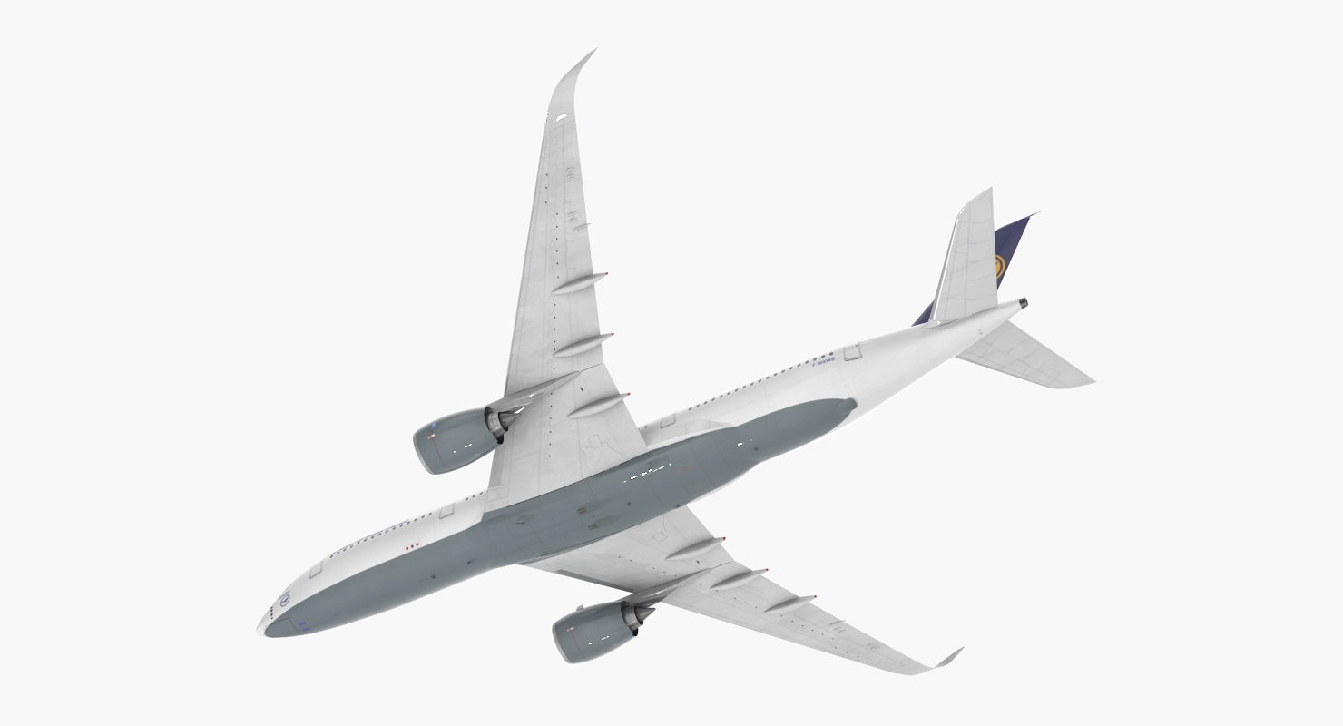 Airbus A350 900 Lufthansa Rigged 3D