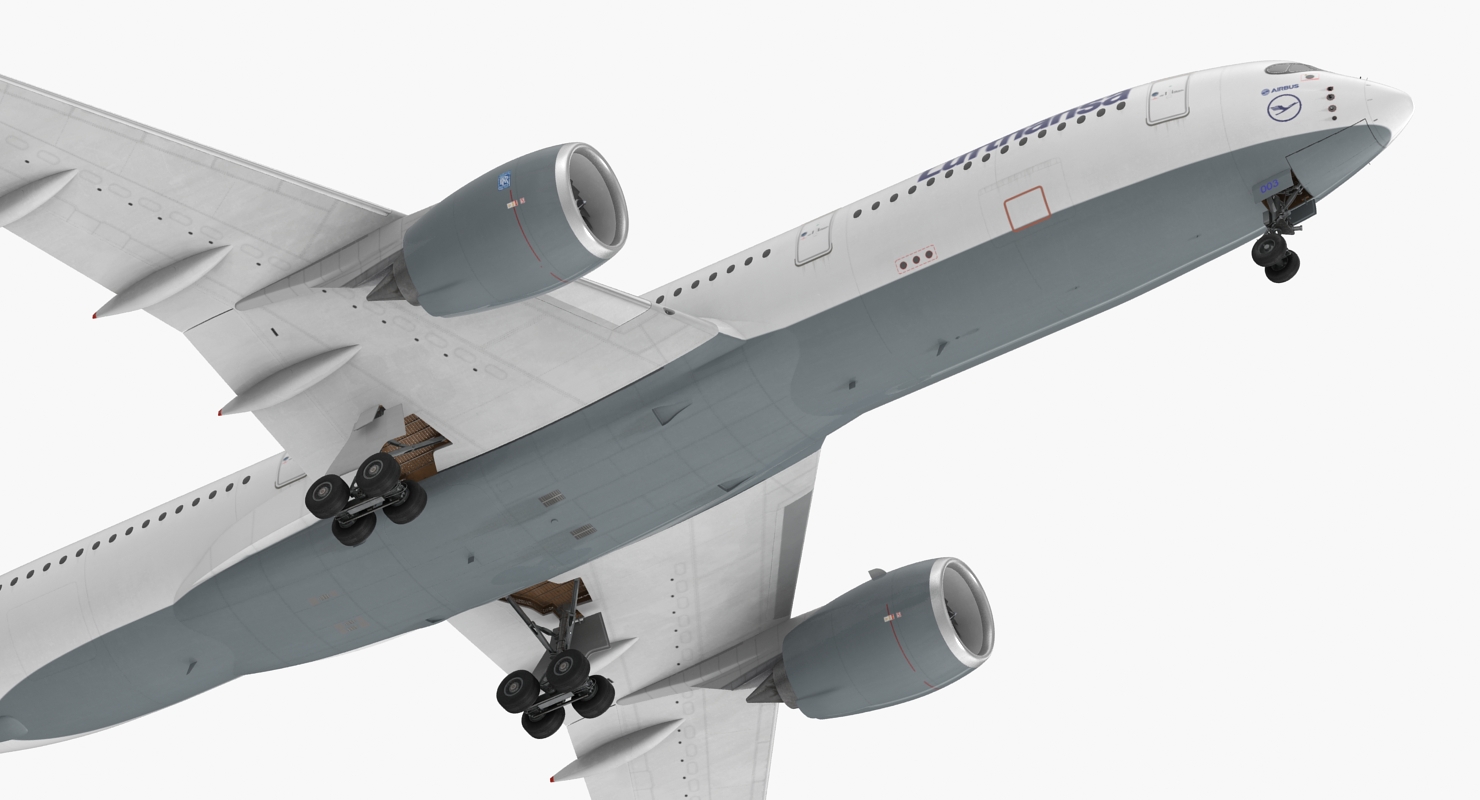 Airbus A350 900 Lufthansa Rigged 3D