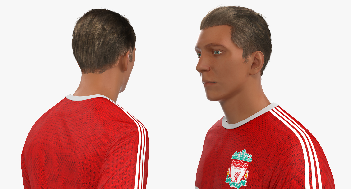 Soccer or Football Player Liverpool Rigged 2 3D model
