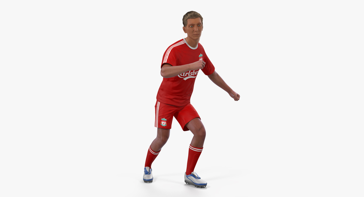 Soccer or Football Player Liverpool Rigged 2 3D model
