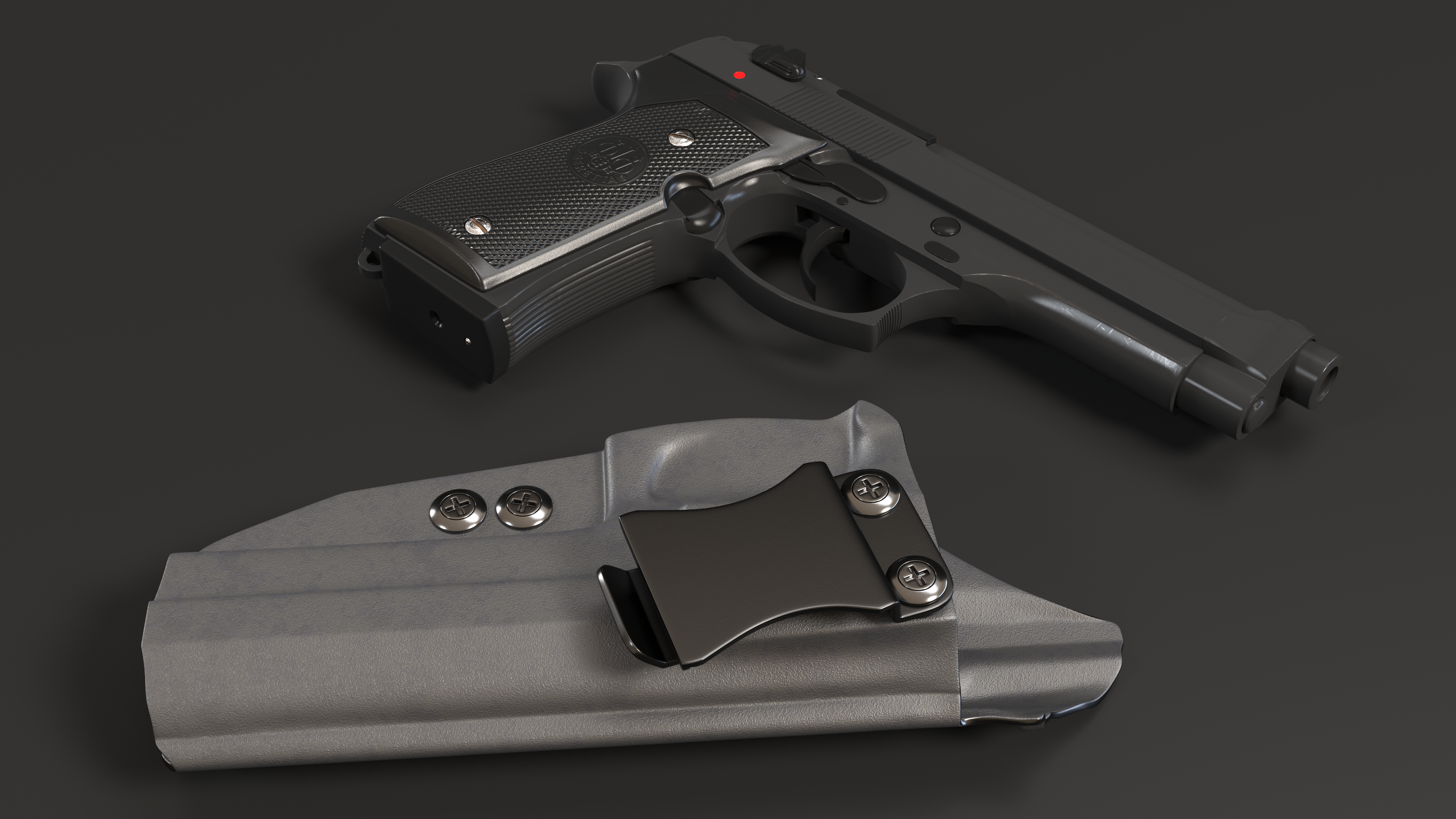 Beretta 92 Pistol With Kydex Holster Black, view 3