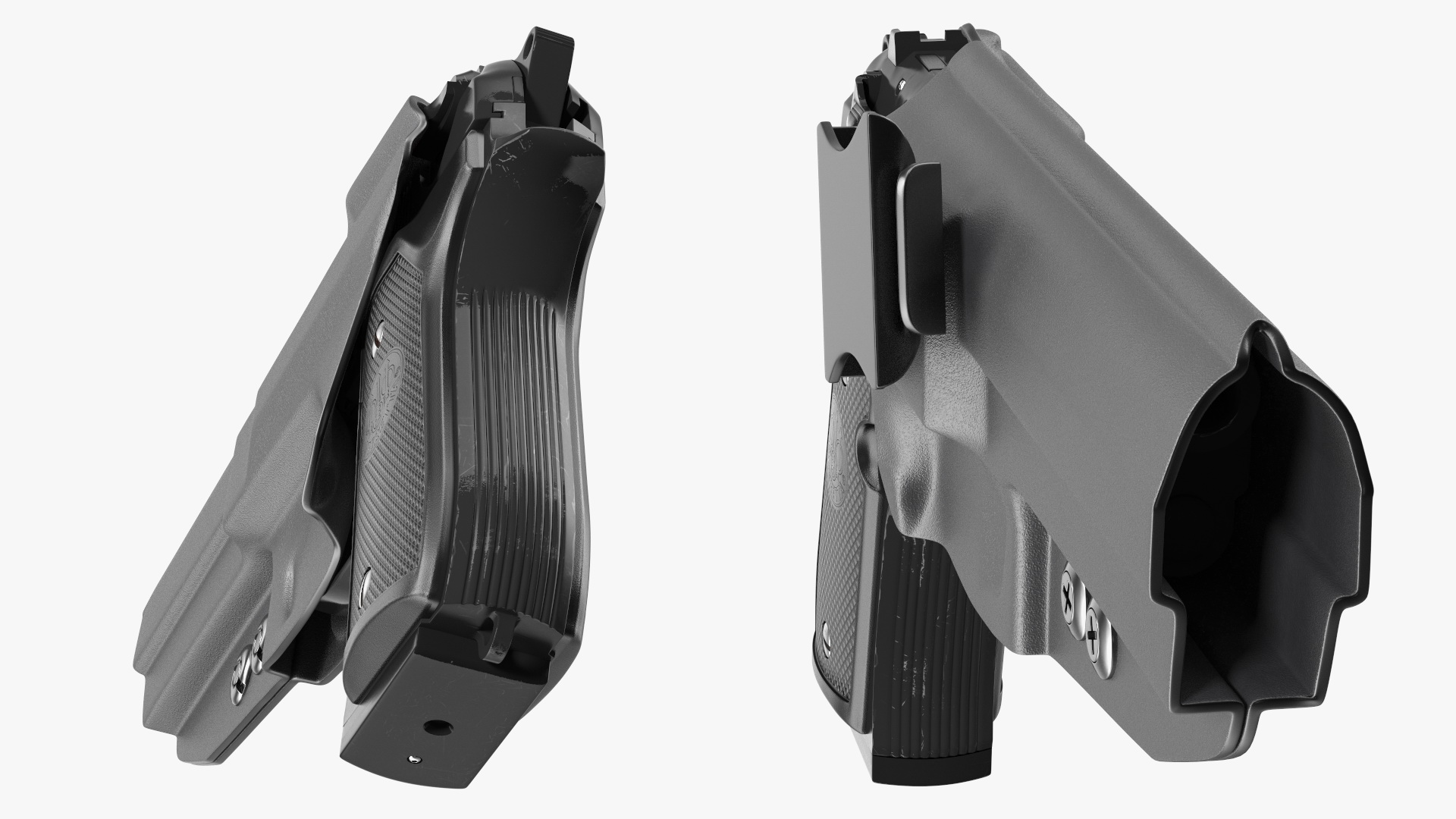 Beretta 92 Pistol With Kydex Holster Black 3D
