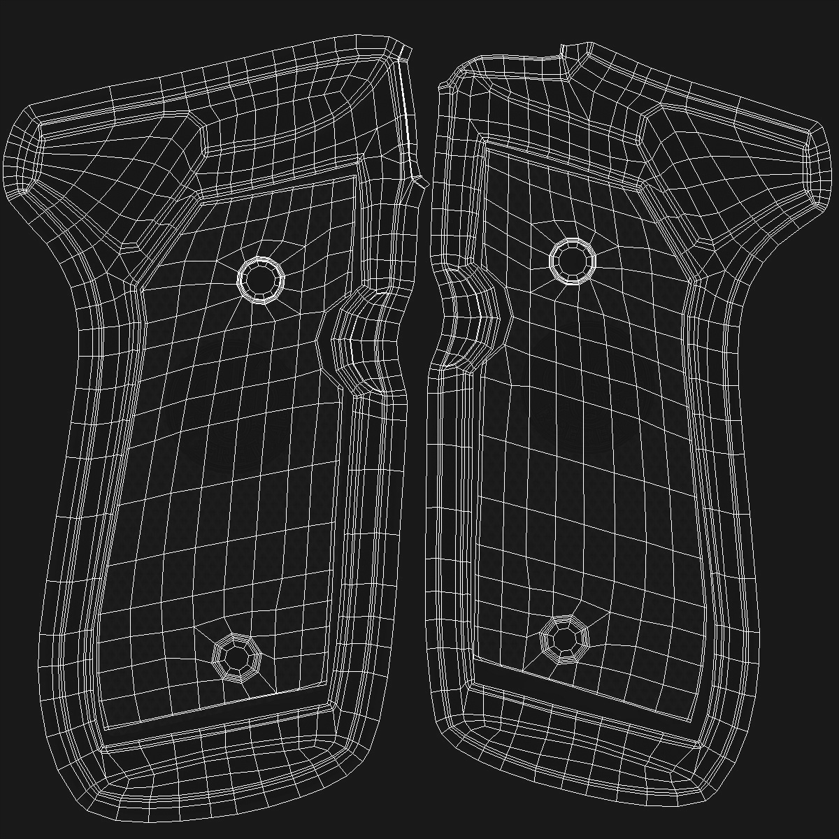 Beretta 92 Pistol With Kydex Holster Black 3D