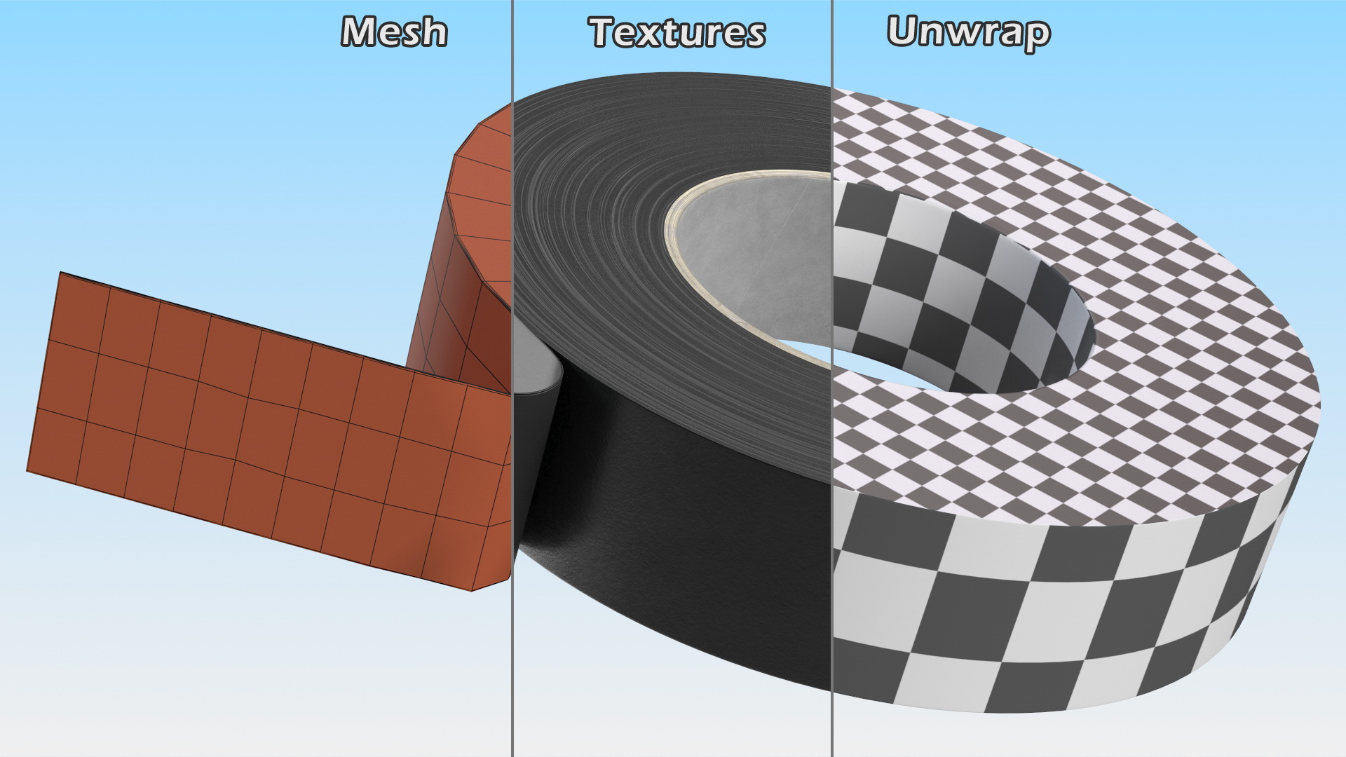 Insulating Electrical Tape Black 3D