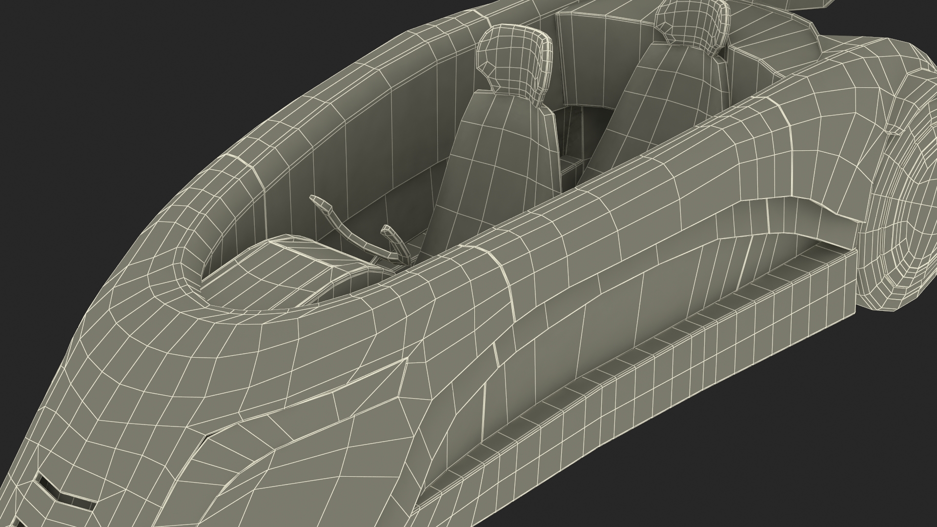 3D Sci-fi Car Trike Metallic Rigged for Cinema 4D