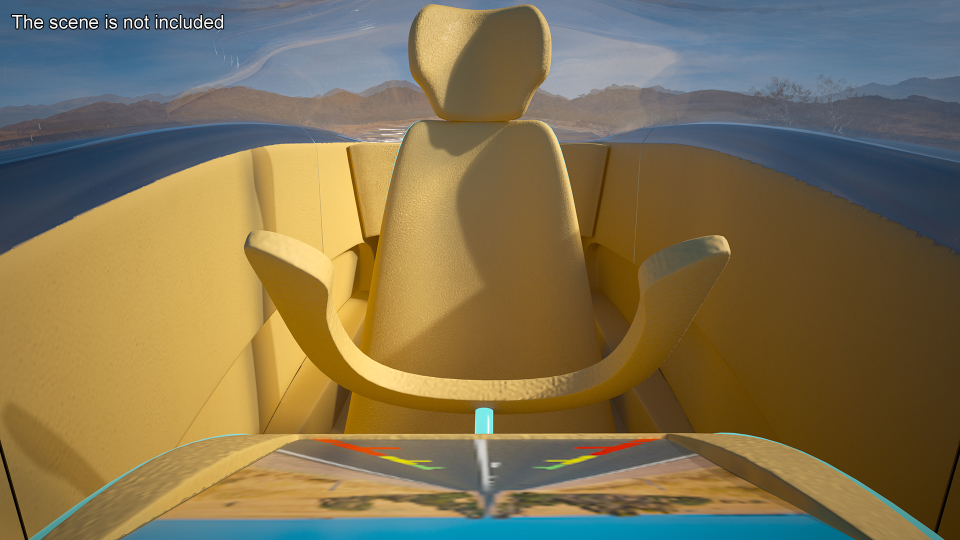 3D Sci-fi Car Trike Metallic Rigged for Cinema 4D
