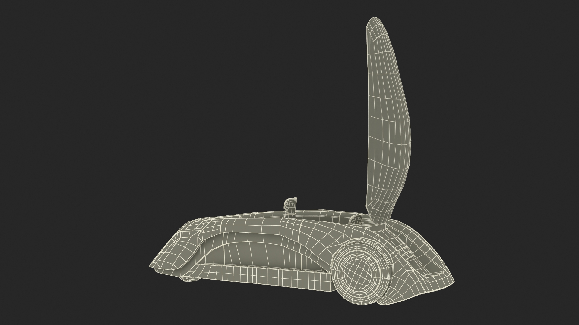 3D Sci-fi Car Trike Metallic Rigged for Cinema 4D