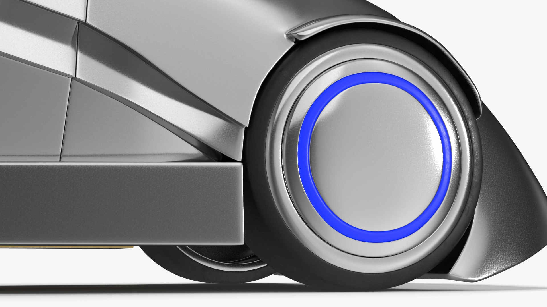 3D Sci-fi Car Trike Metallic Rigged for Cinema 4D