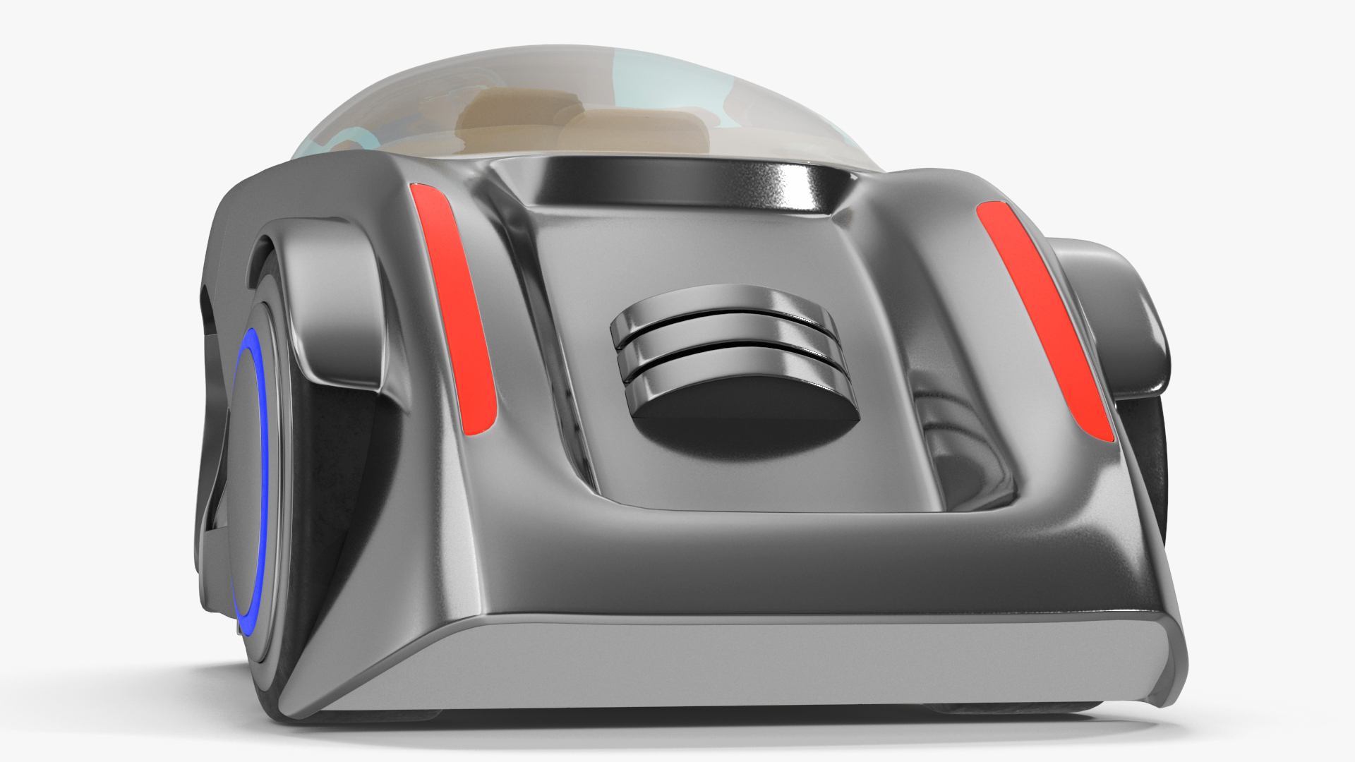 3D Sci-fi Car Trike Metallic Rigged for Cinema 4D
