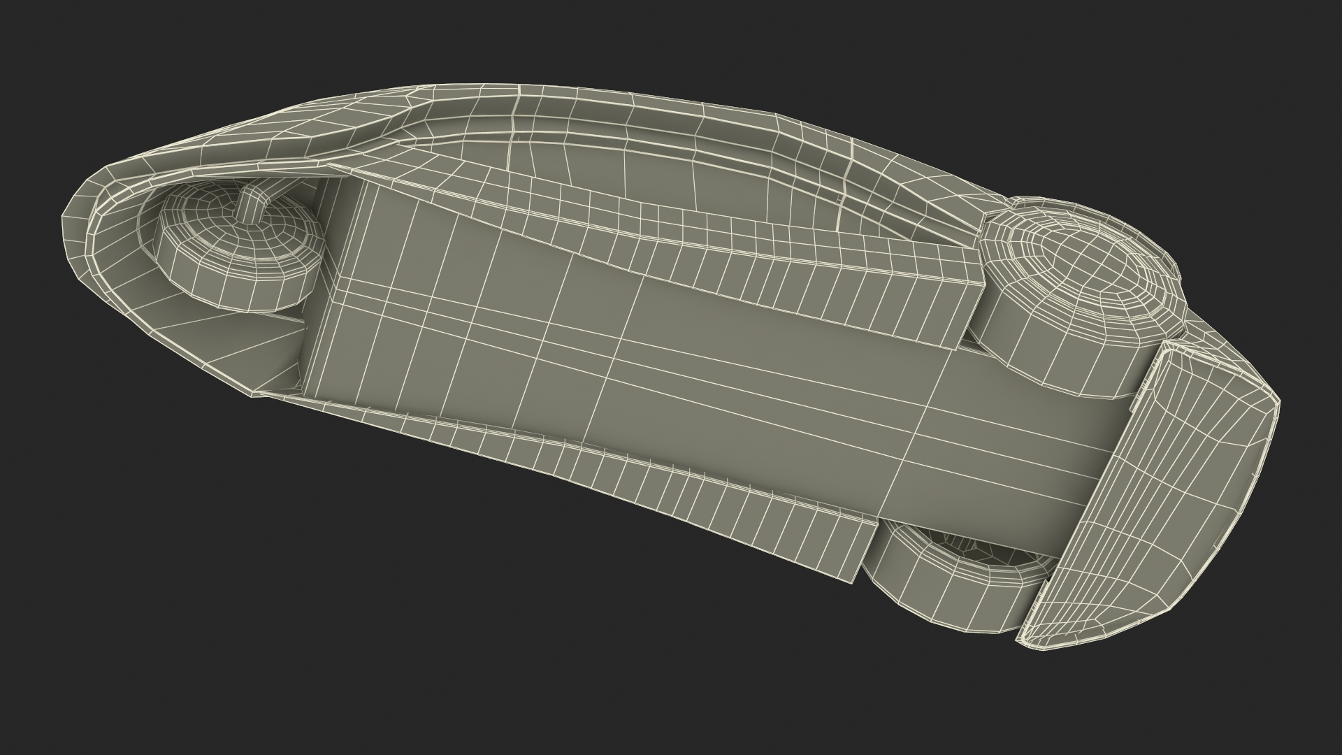 3D Sci-fi Car Trike Metallic Rigged for Cinema 4D