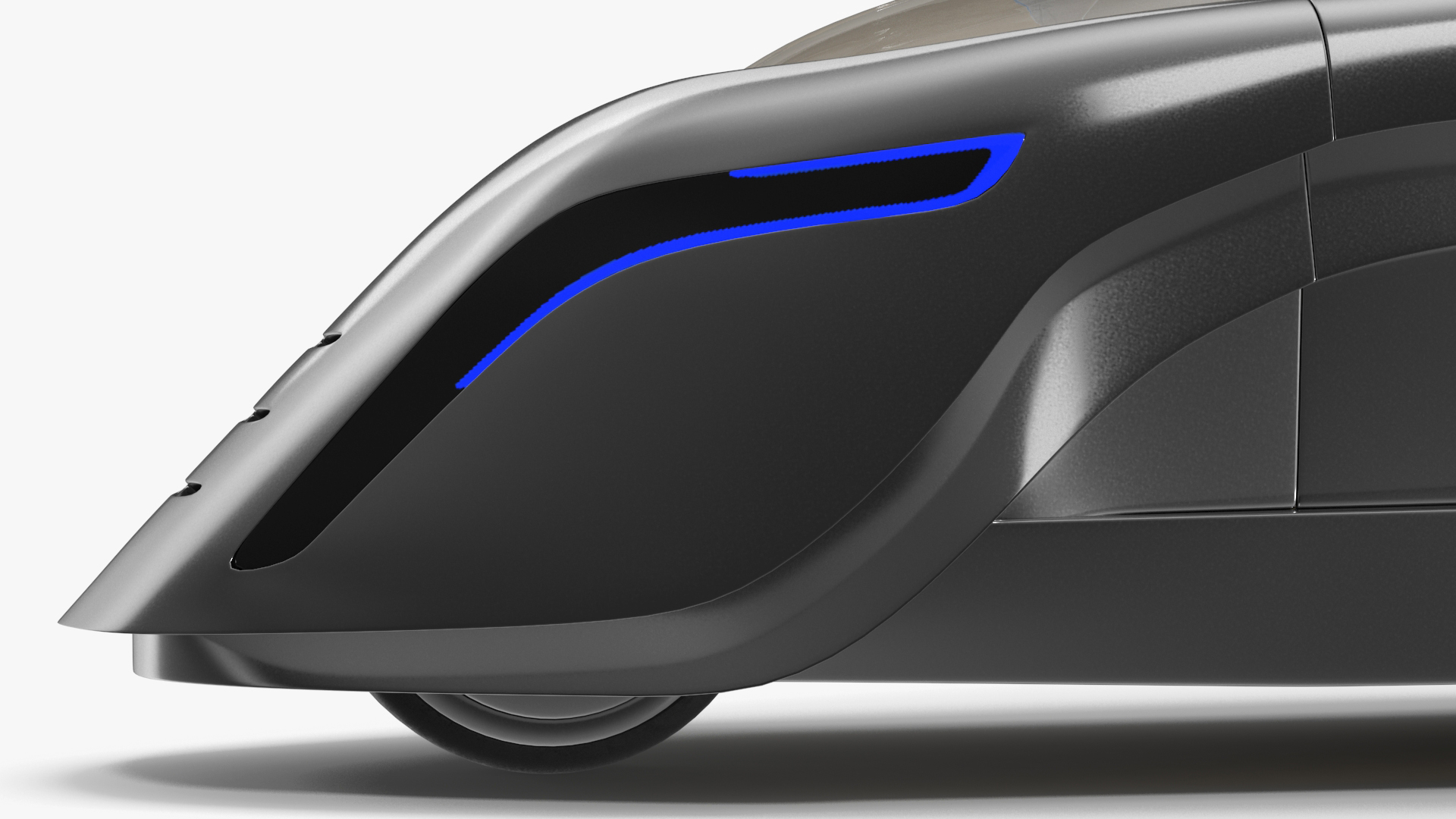 3D Sci-fi Car Trike Metallic Rigged for Cinema 4D