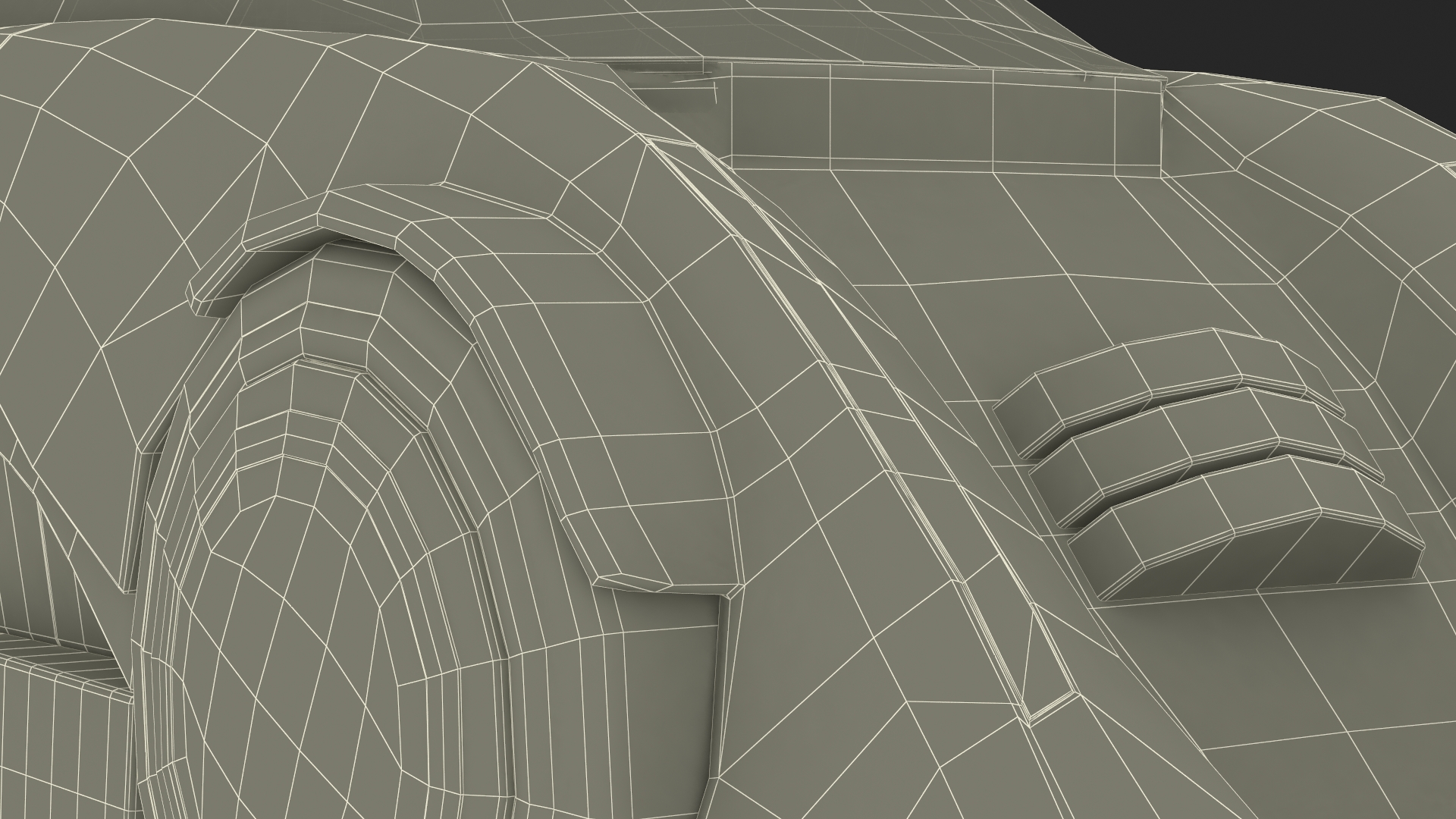 3D Sci-fi Car Trike Metallic Rigged for Cinema 4D