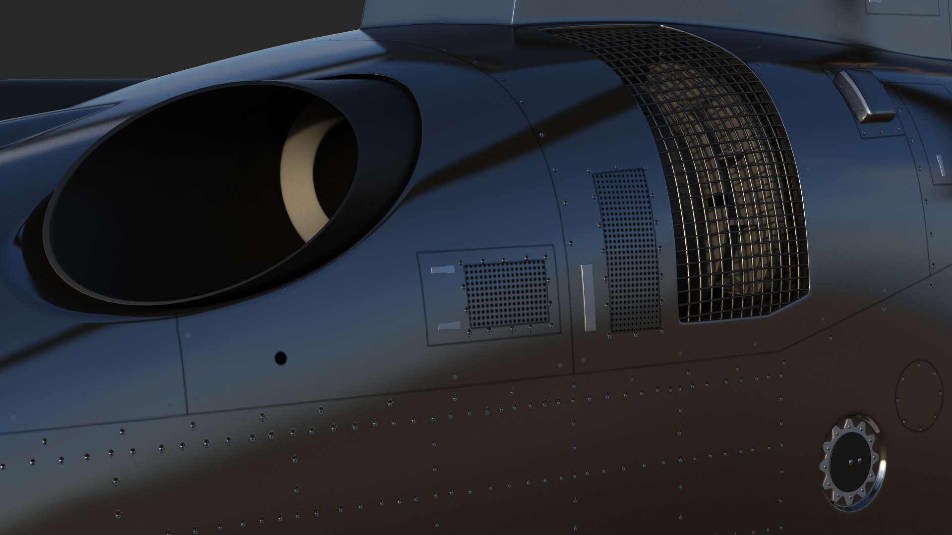 Agusta AW109S Grand Black Rigged 3D