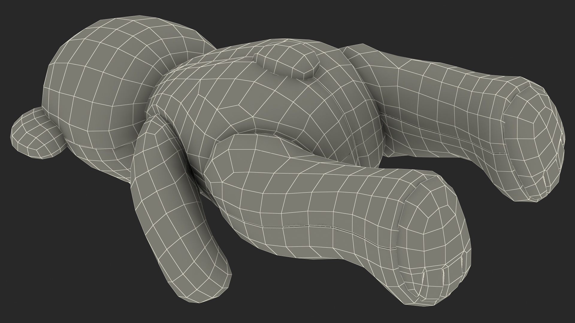 Teddy Bear Light Color Rigged 3D model