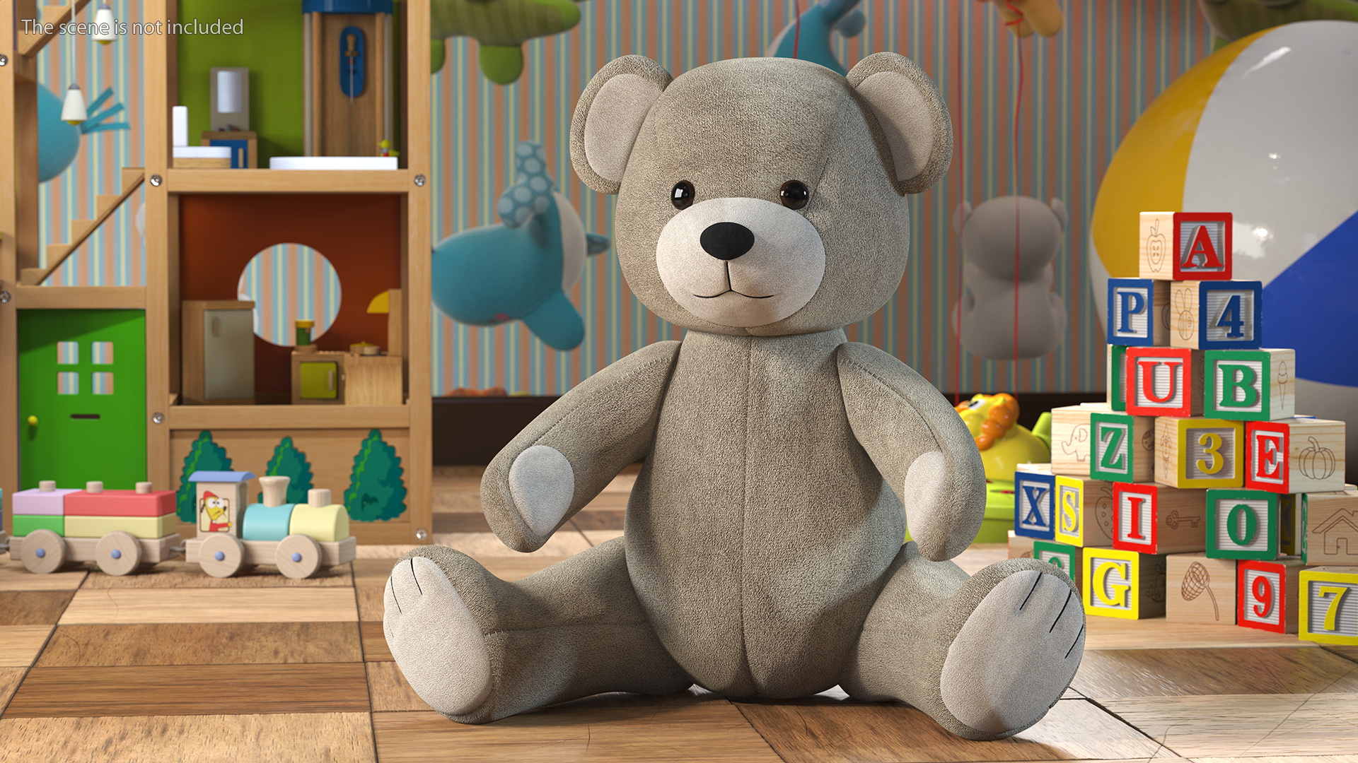 Teddy Bear Light Color Rigged 3D model