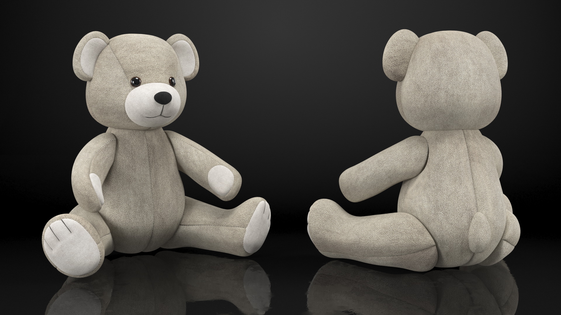 Teddy Bear Light Color Rigged 3D model