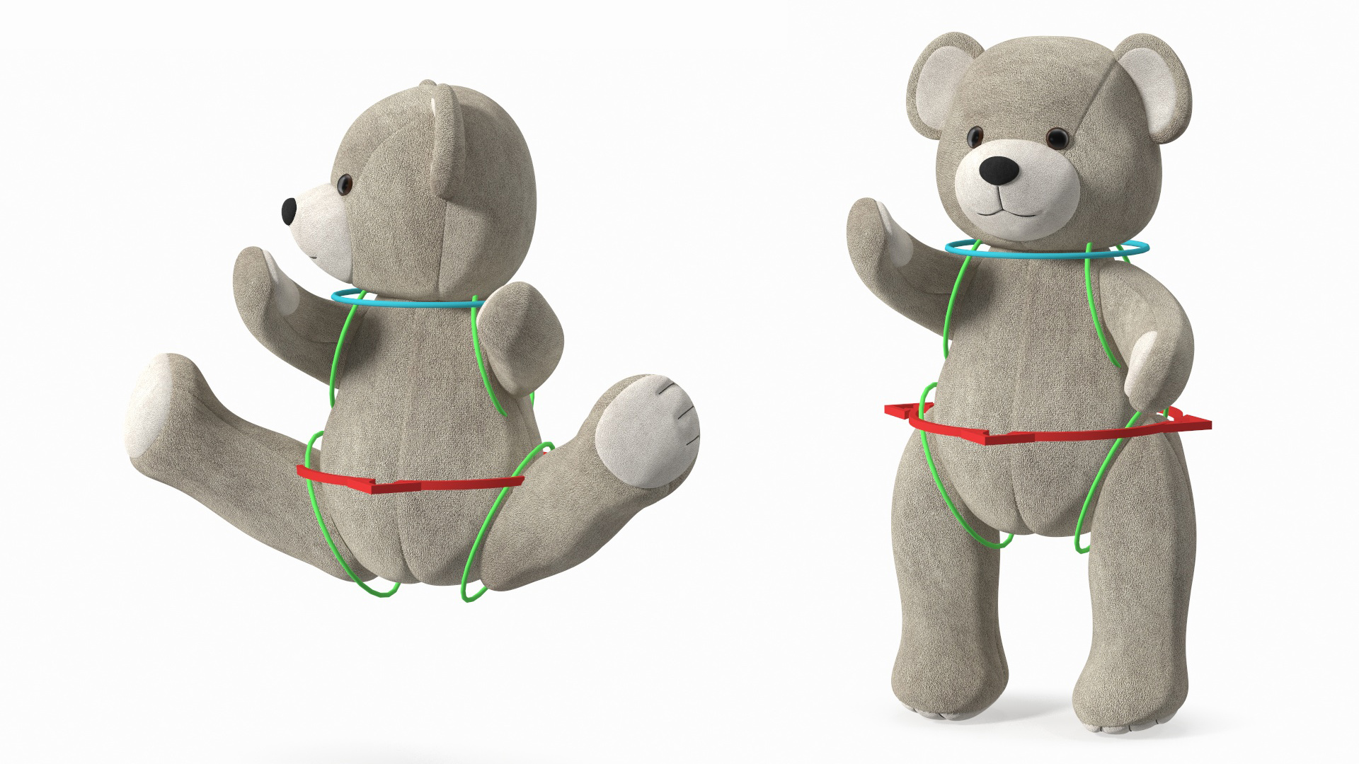 Teddy Bear Light Color Rigged 3D model
