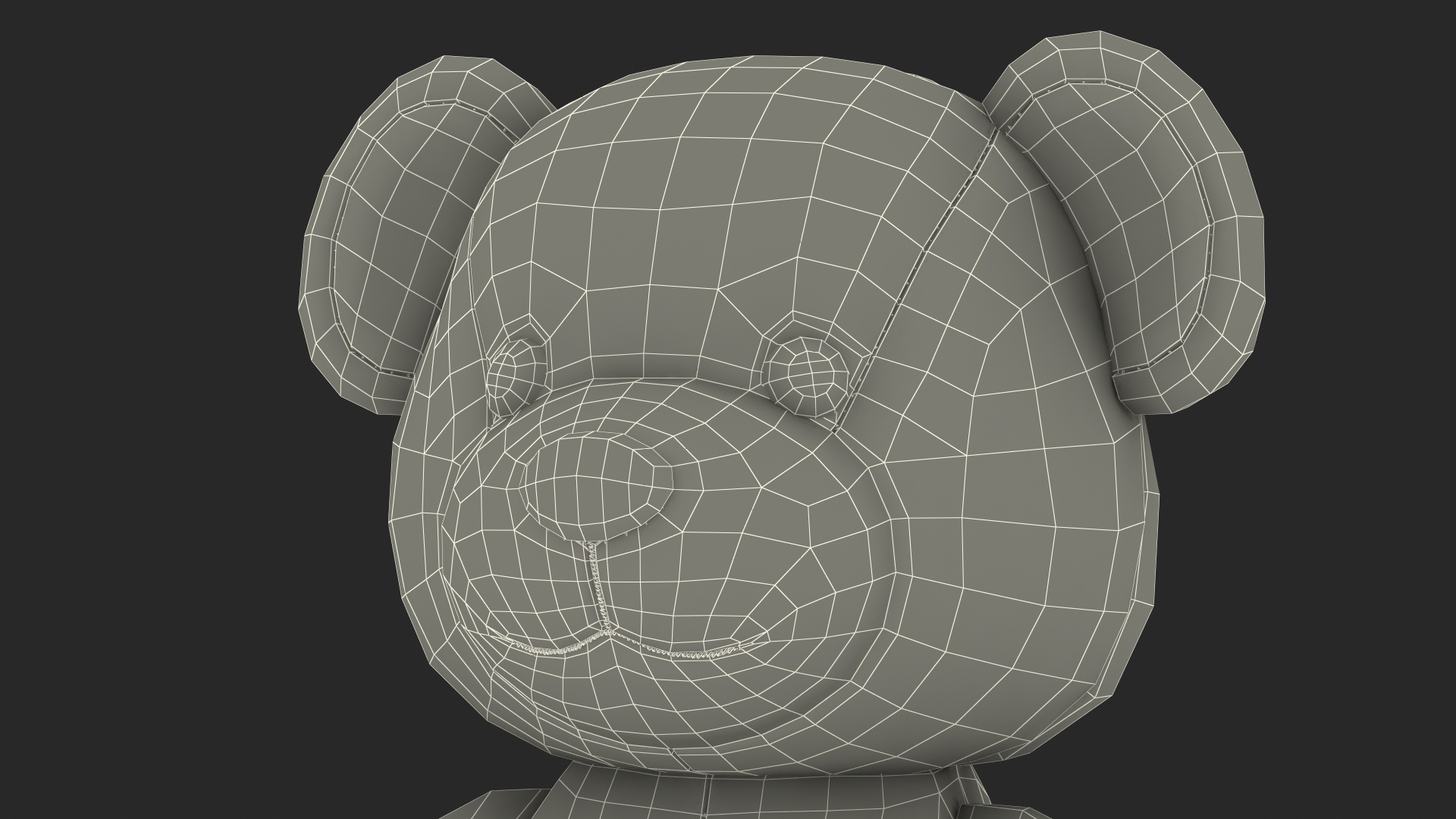 Teddy Bear Light Color Rigged 3D model