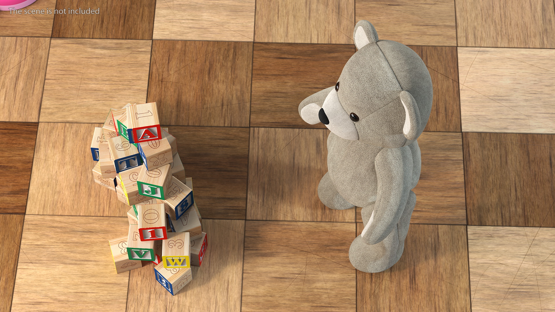Teddy Bear Light Color Rigged 3D model
