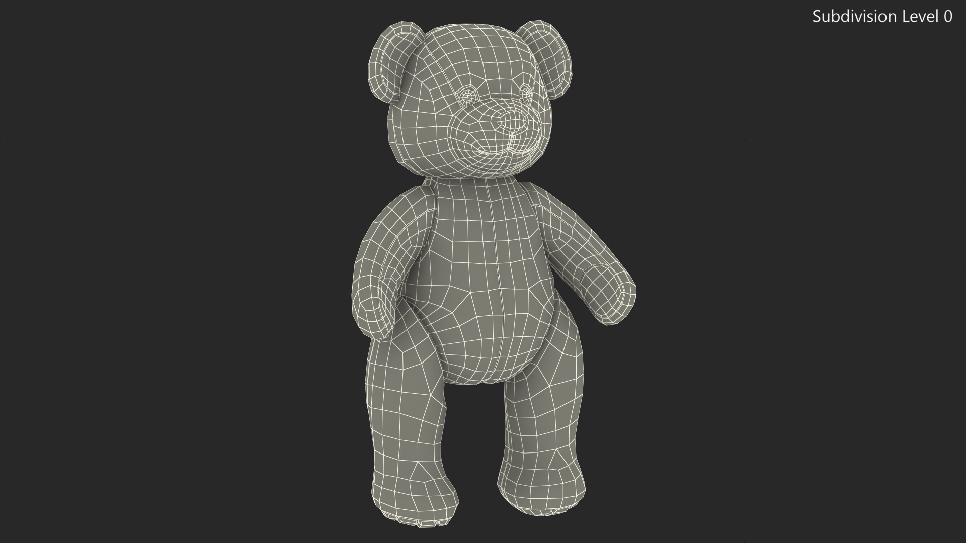 Teddy Bear Light Color Rigged 3D model