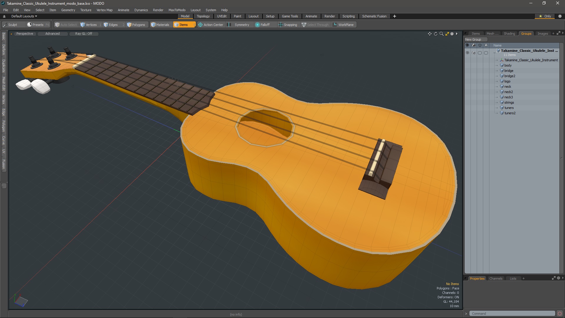 3D model Takamine Classic Ukulele Instrument