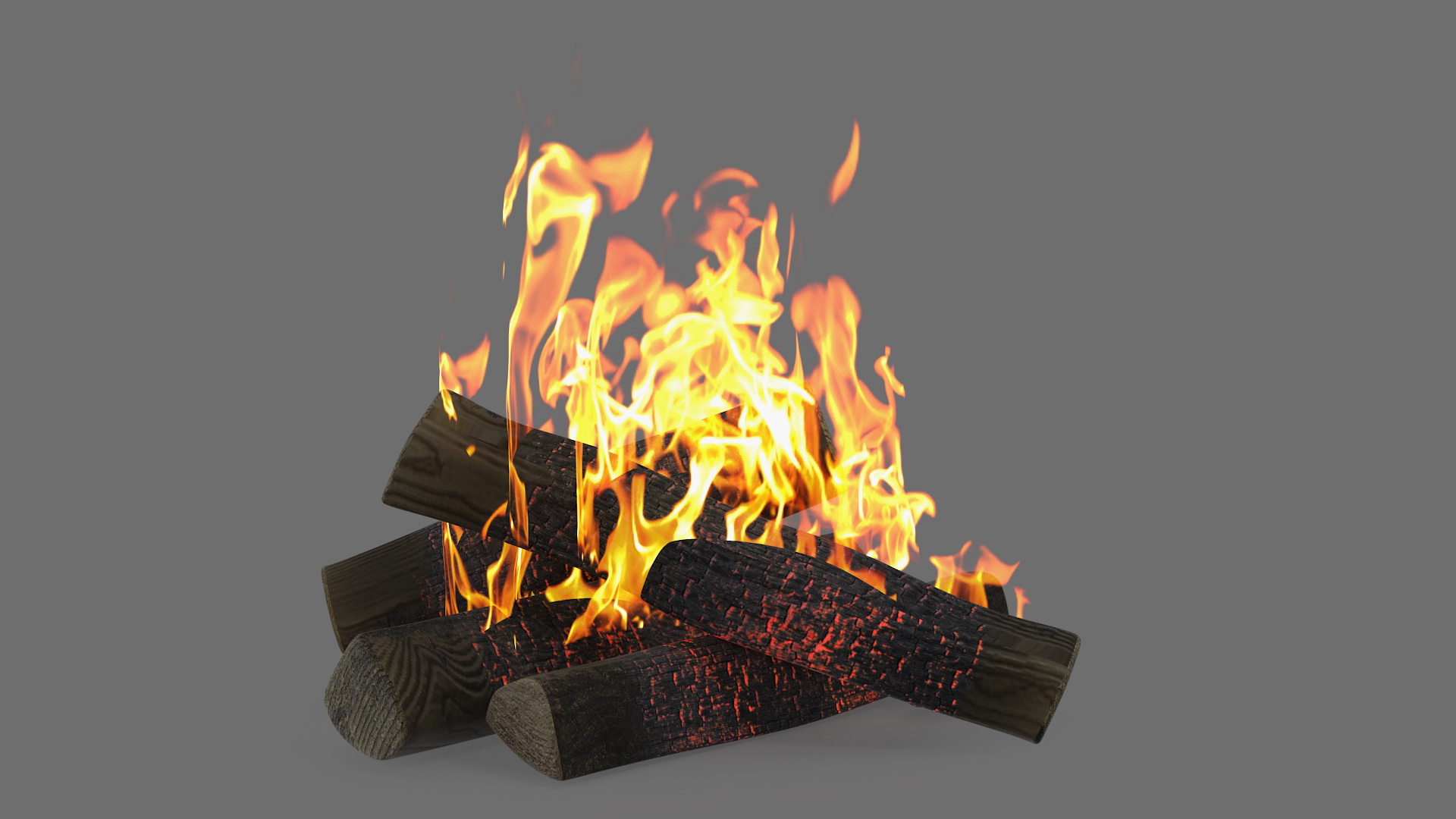 3D model Bonfire Burning