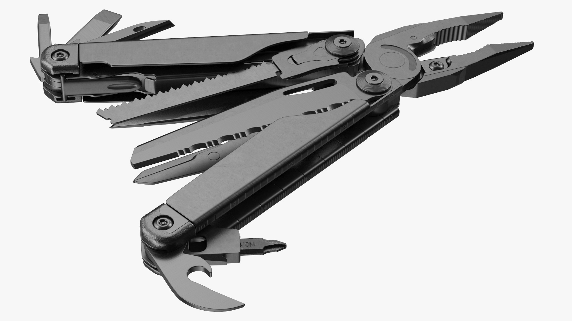 3D model Multitool Black Open