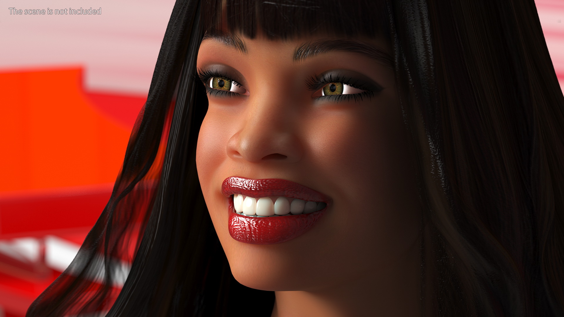 Fashionable Style Teenage Light Skin Black Girl 3D