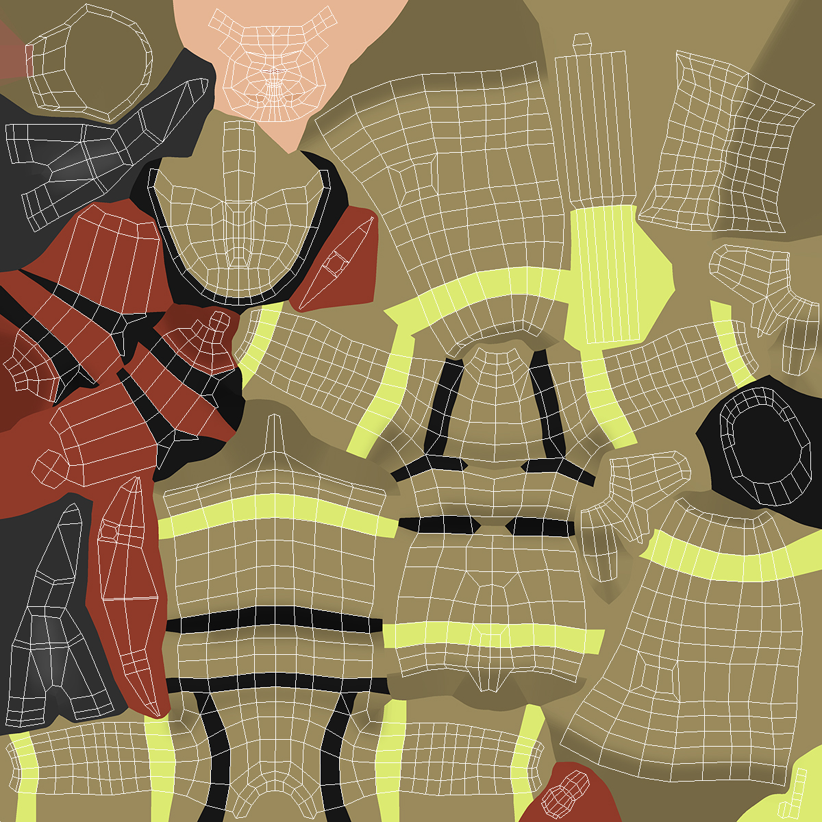 3D Firefighter Low Poly Rigged for Cinema 4D