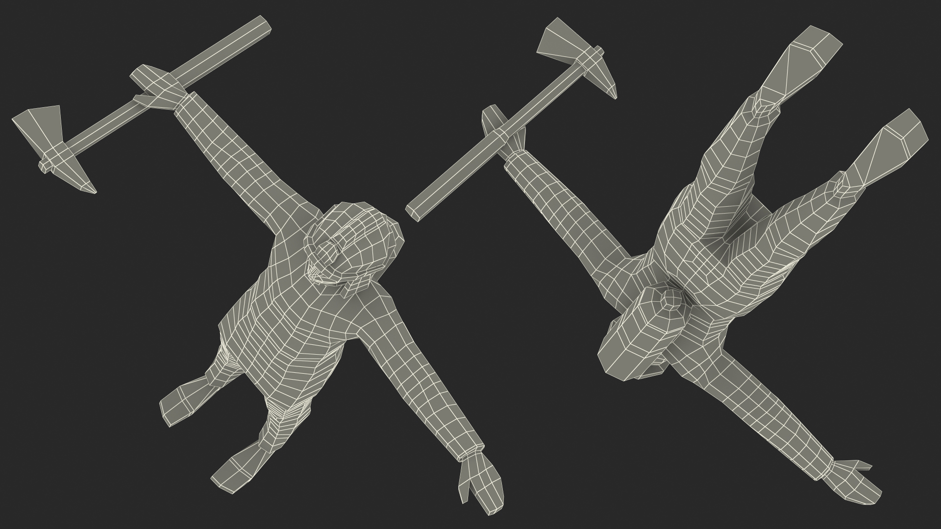 3D Firefighter Low Poly Rigged for Cinema 4D